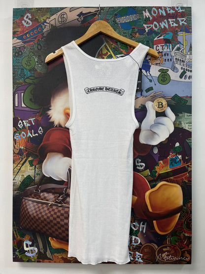 Chrome Hearts Scroll Logo White Tank Top