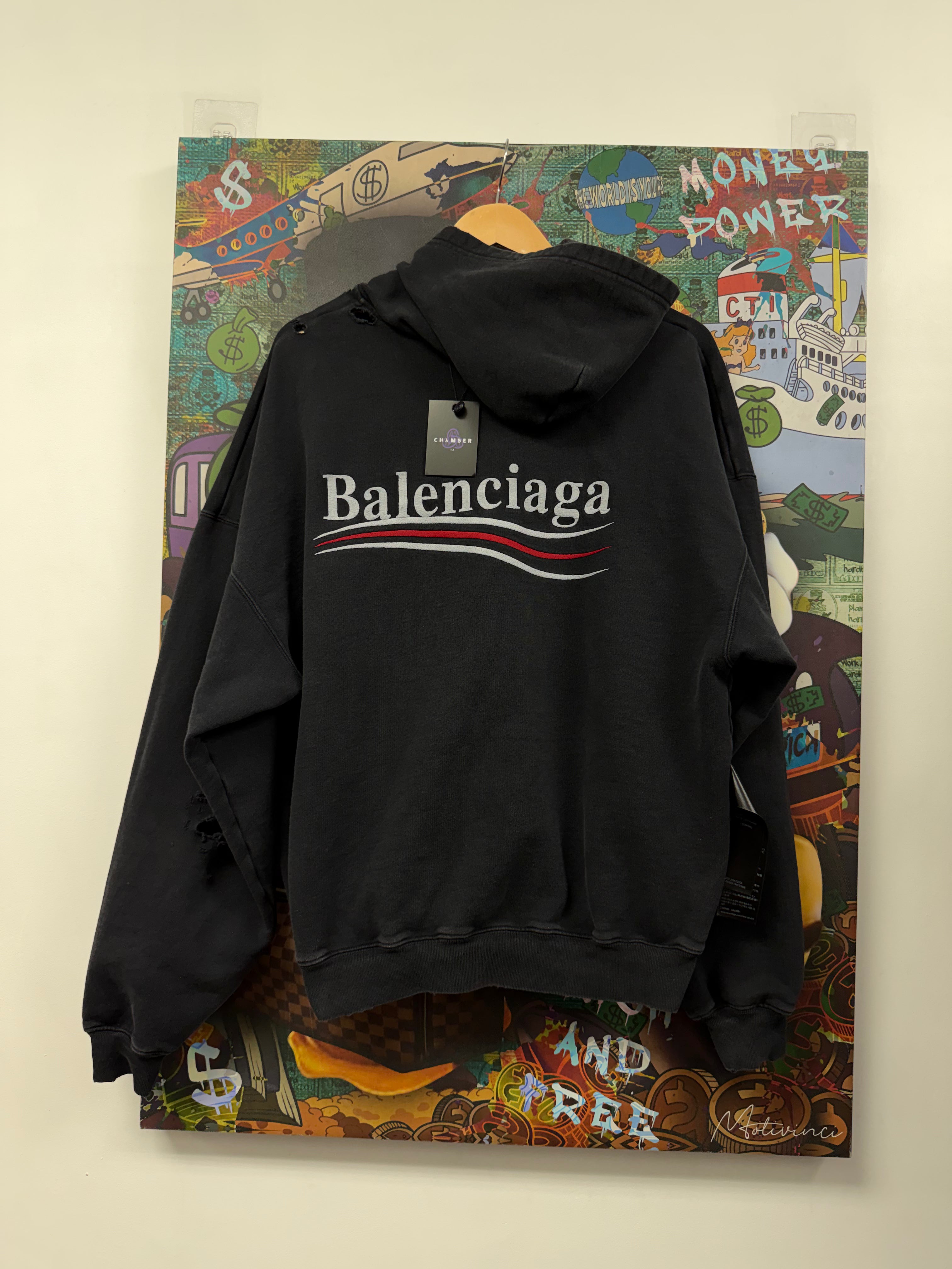 Balenciaga Political Campaign Dark Gray Zip Up