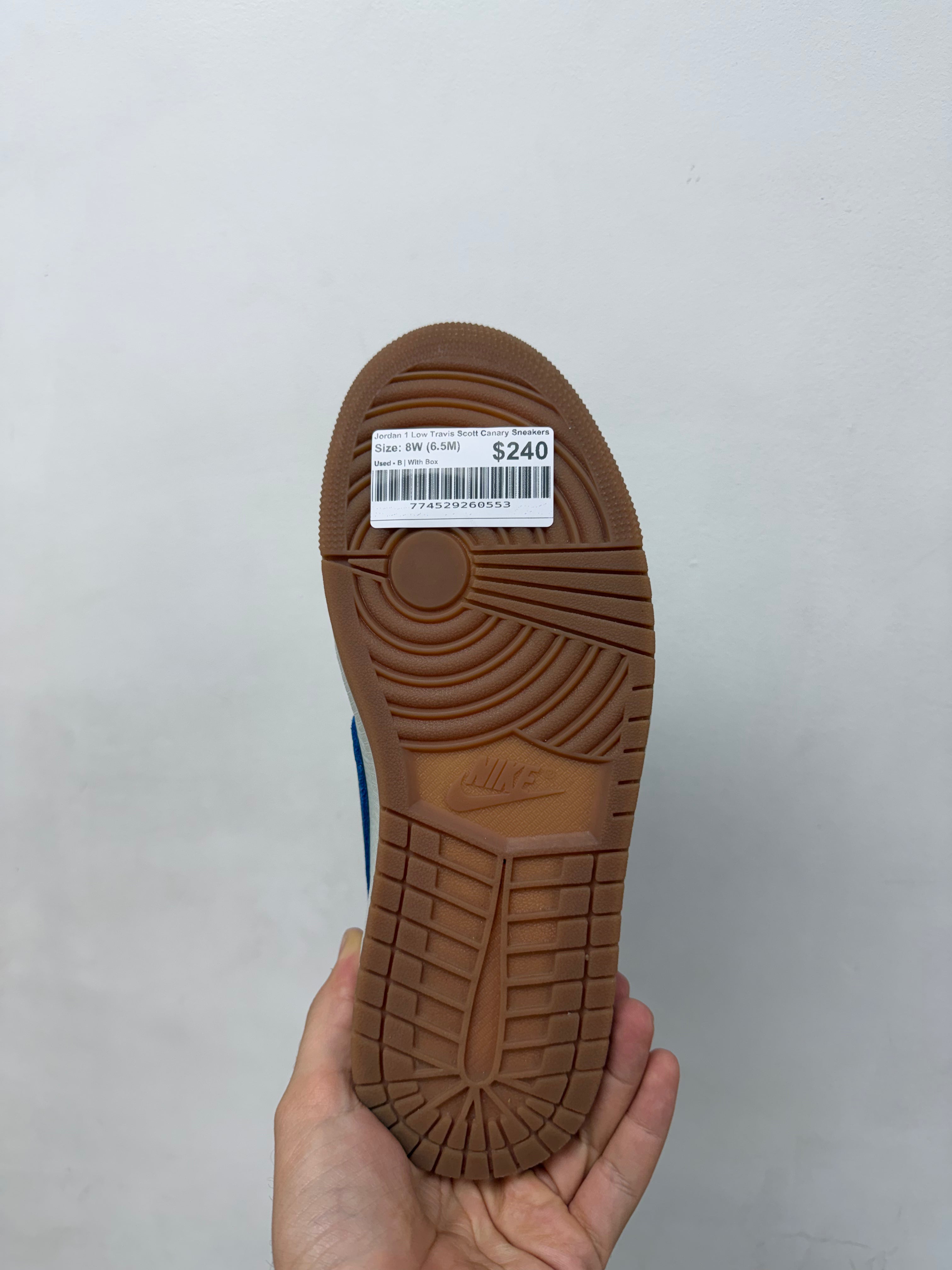 Jordan 1 Low Travis Scott Canary Sneakers