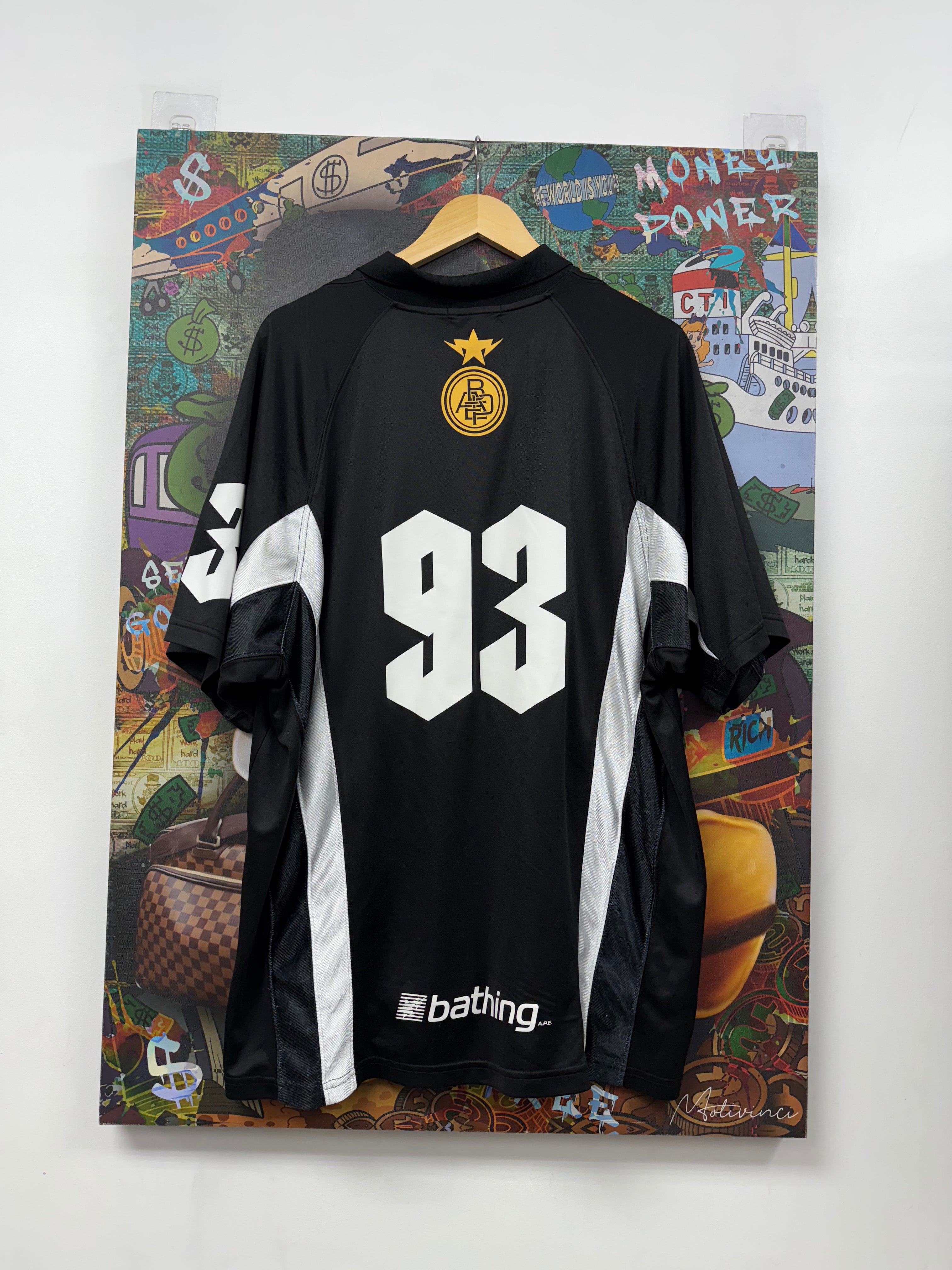Bape Black Relaxed Soccer Jersey