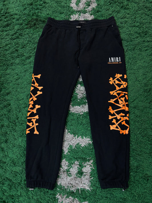 Amiri Black Orange Bone Sweatpants Used