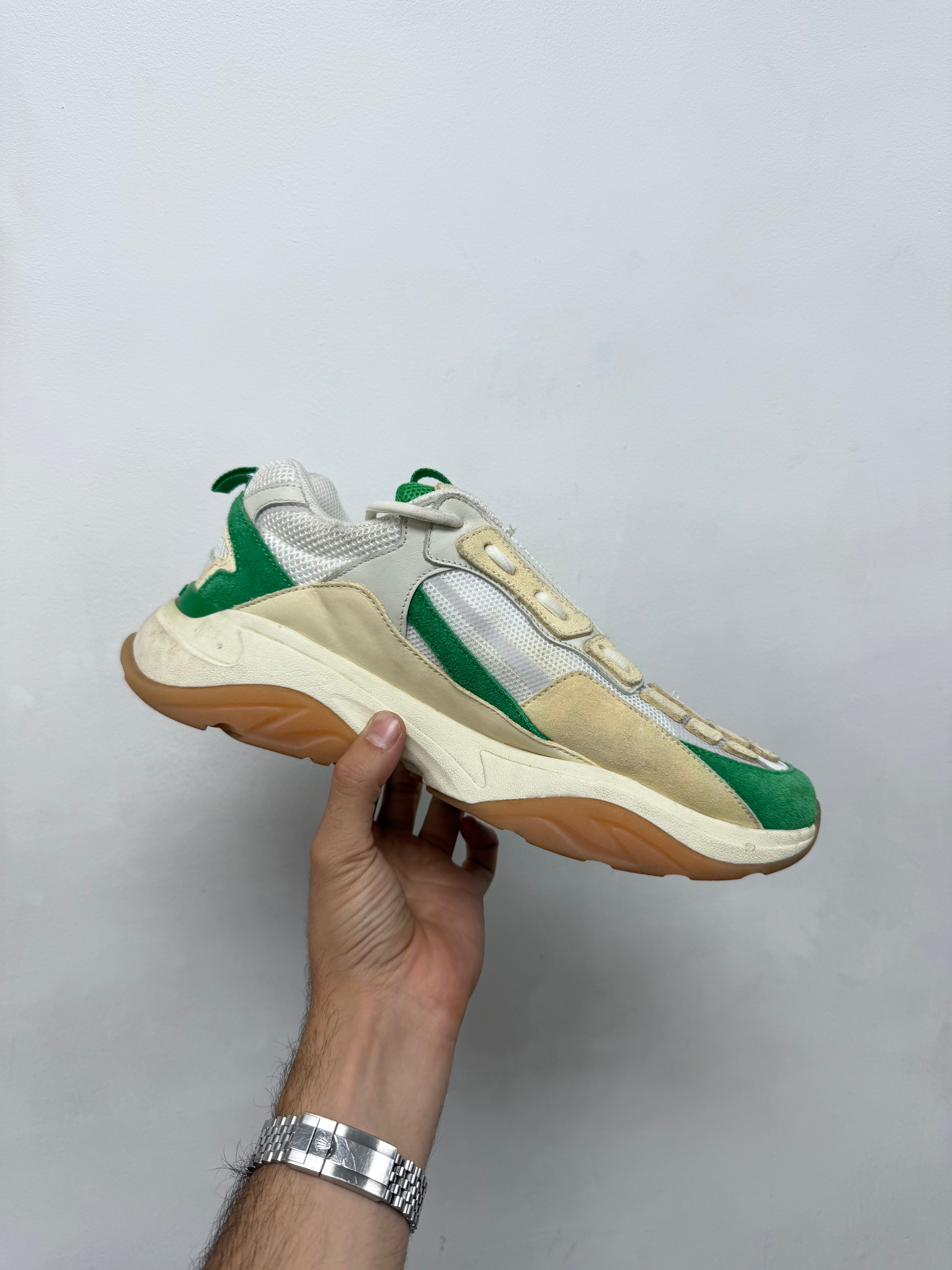 Amiri Cream Green Bone Runner Sneakers
