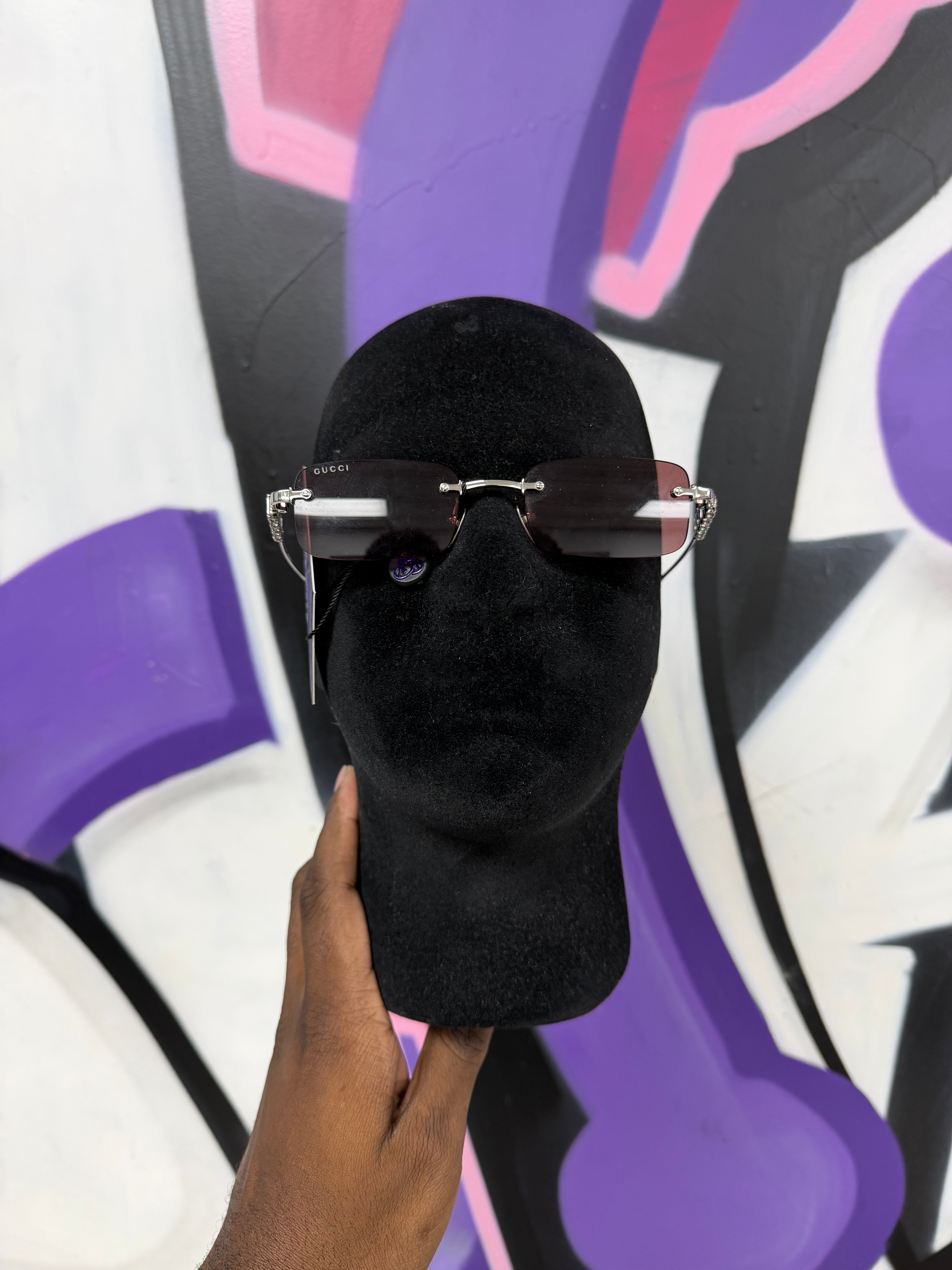 Gucci Rhinestone Logo Sunglasses
