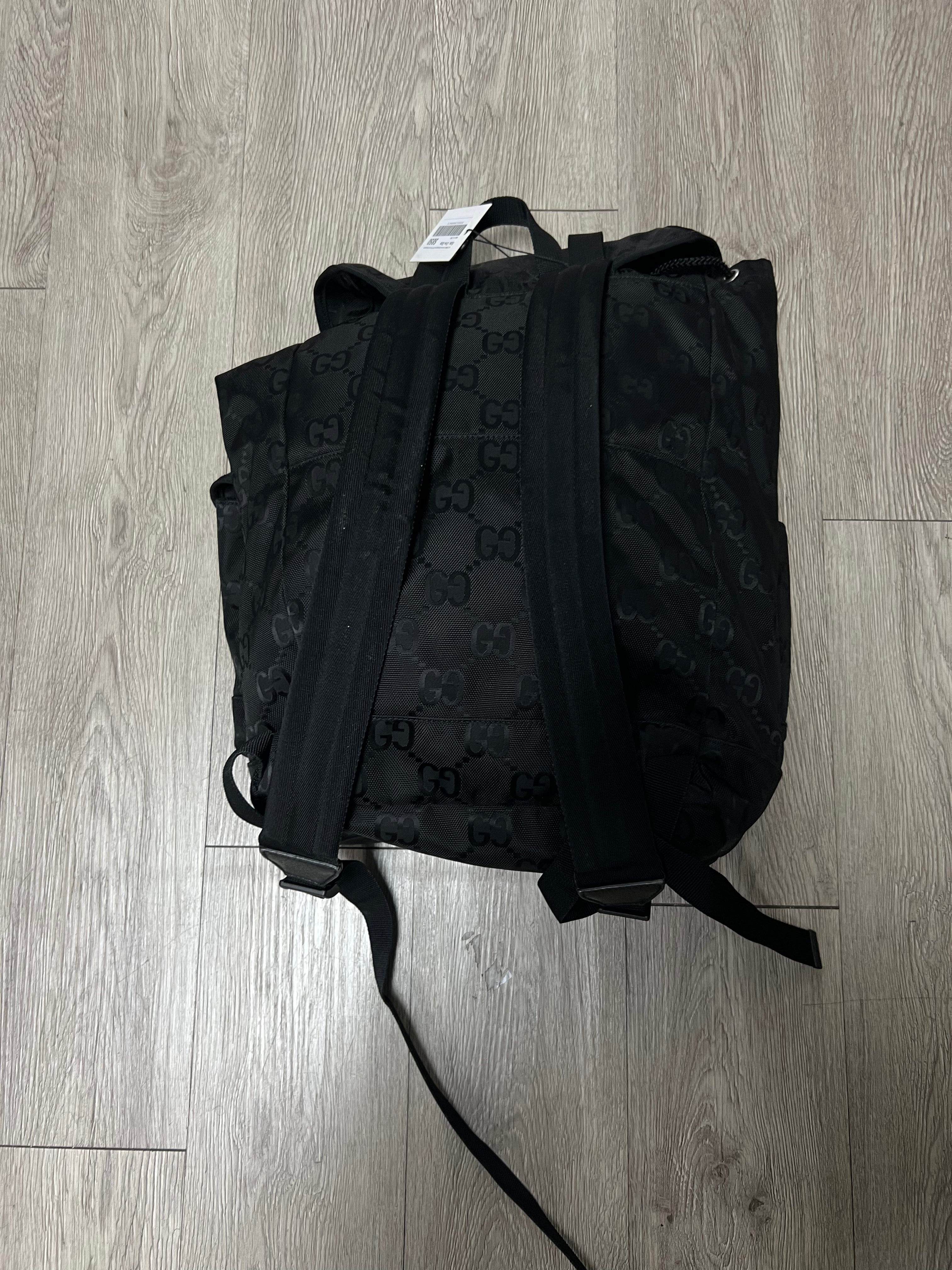 Gucci Black Canvas Monogram Off The Grid Backpack
