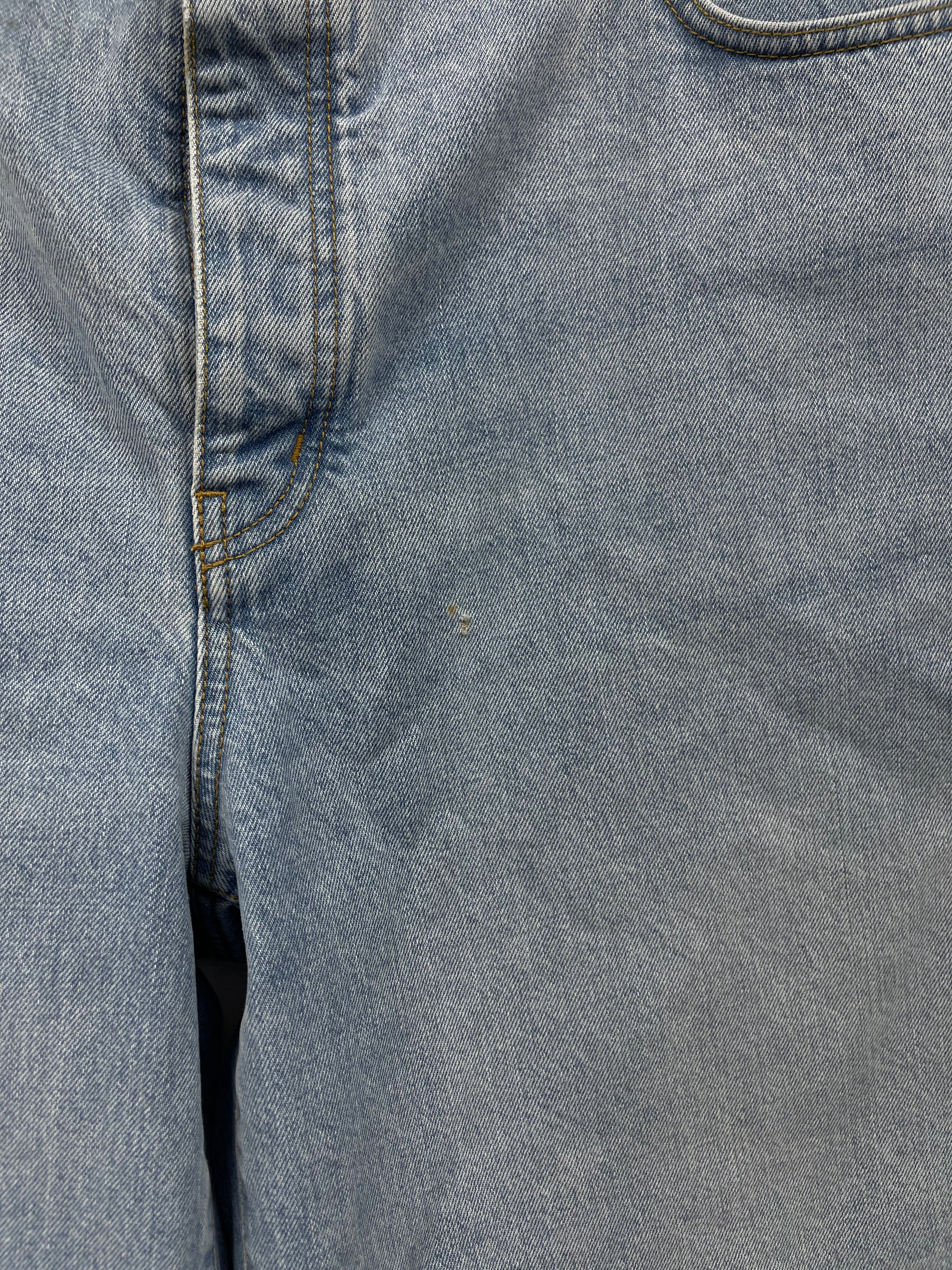 Louis Vuitton Light Wash Back Pocket Logo Jean Shorts