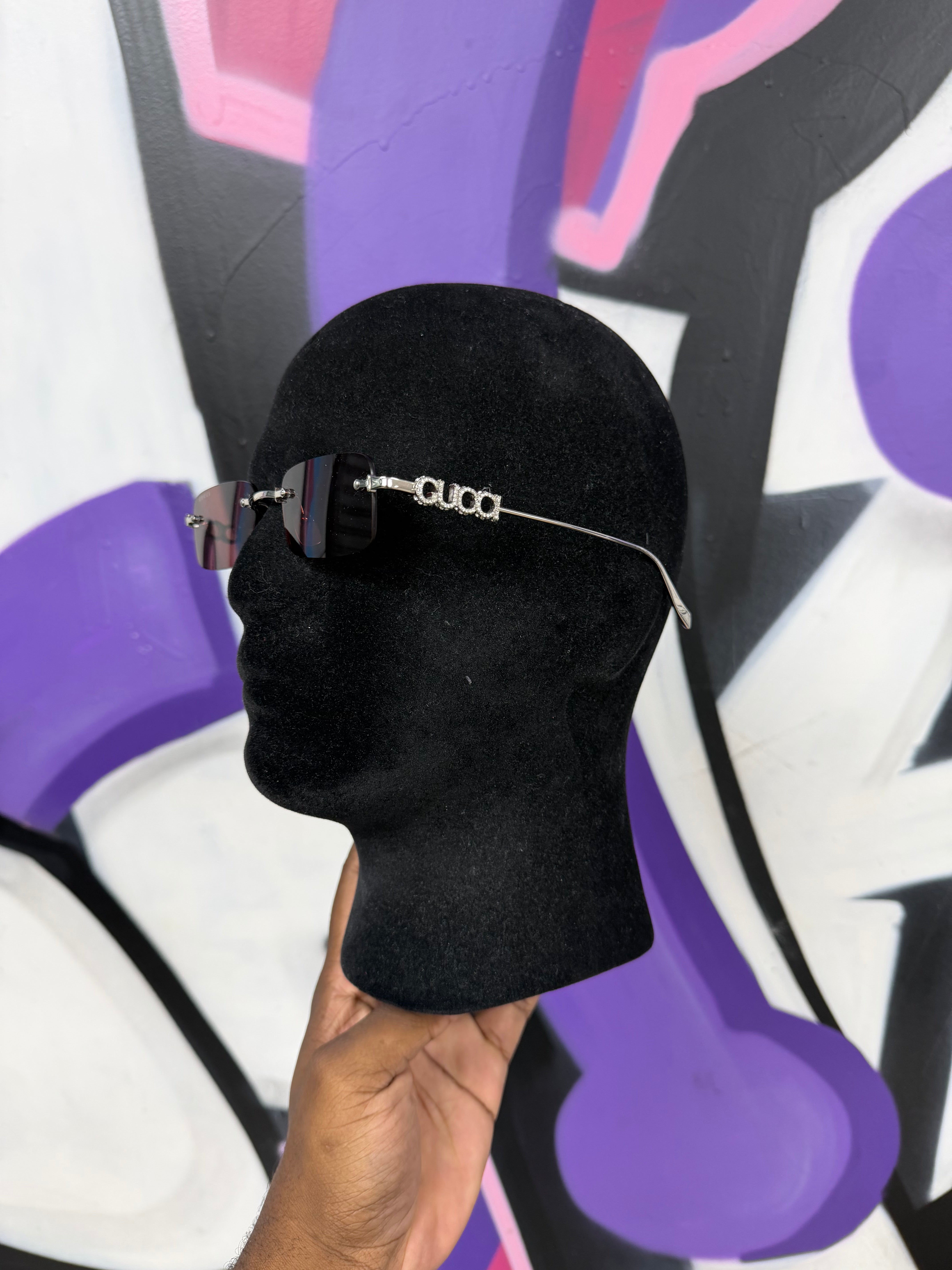 Gucci Rhinestone Logo Sunglasses