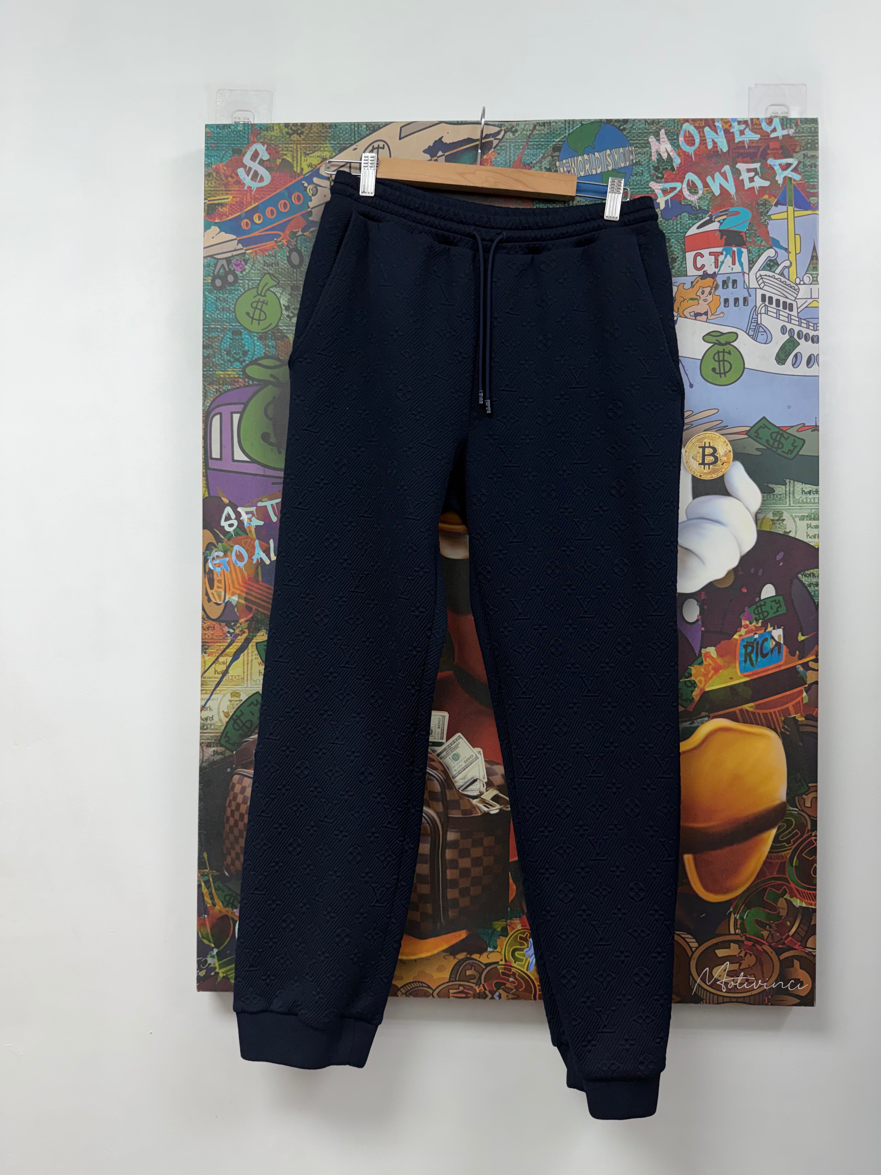 Louis Vuitton Navy Monogram Track Pants