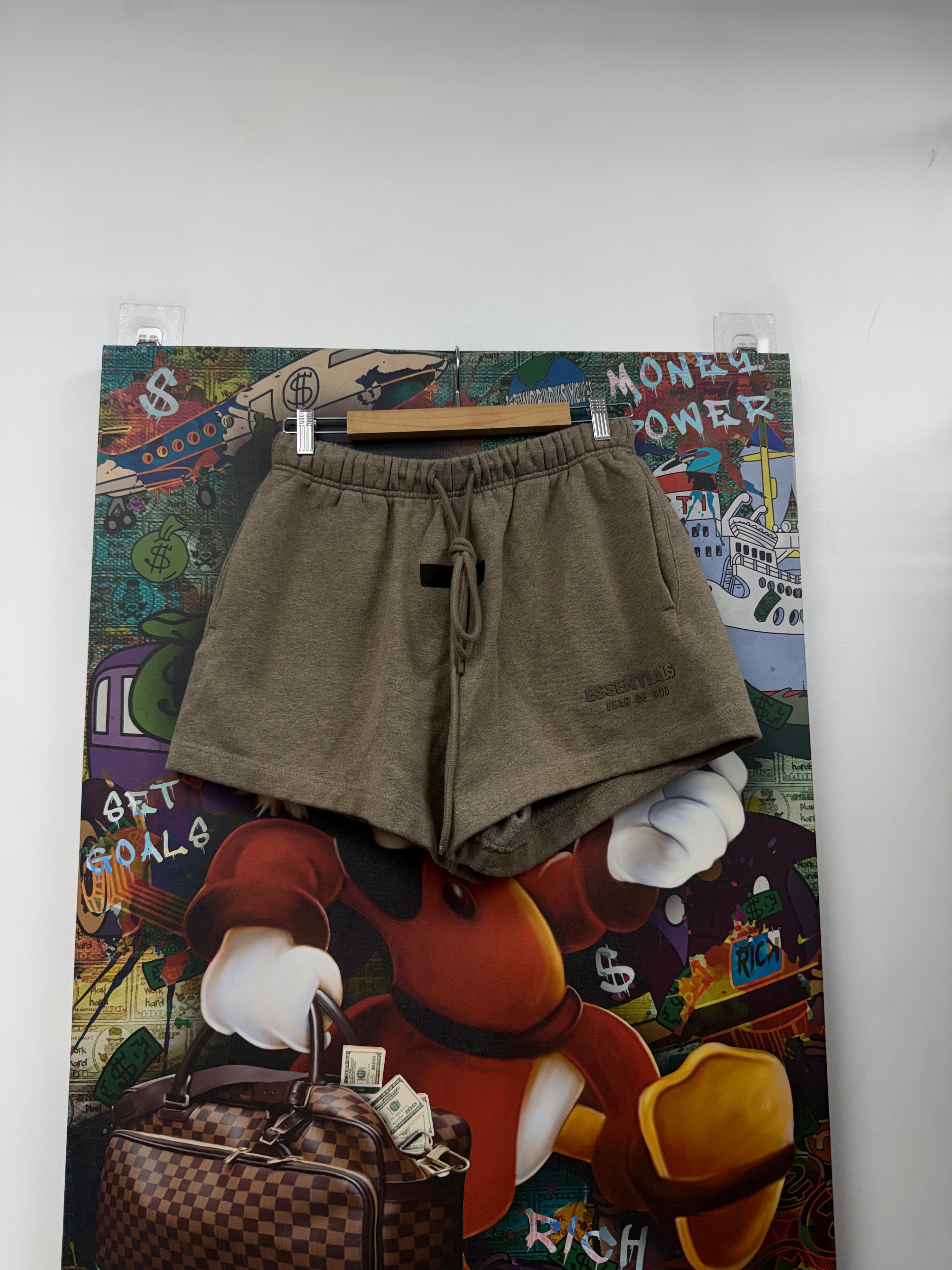Essentials Dark Oatmeal Shorts