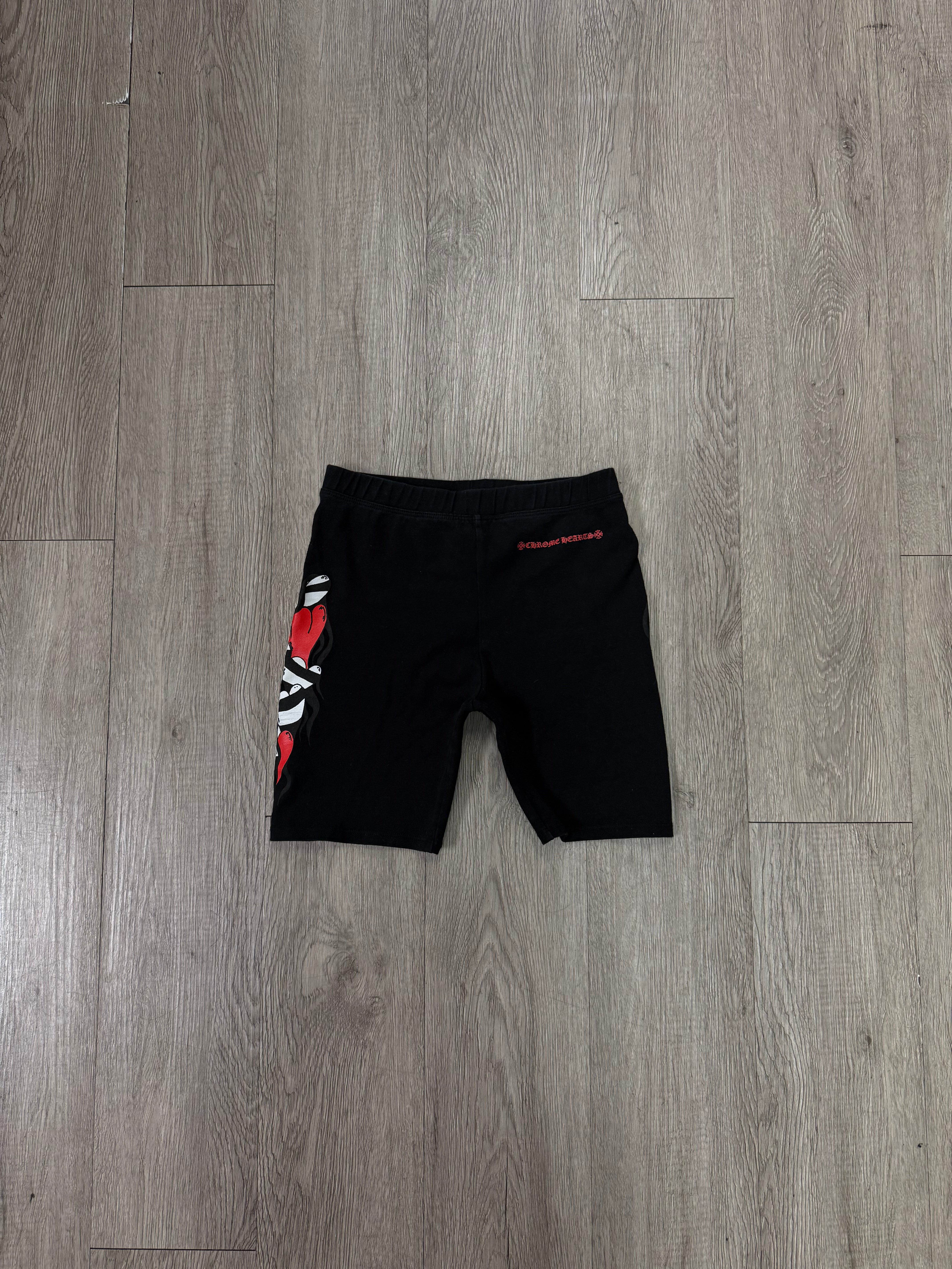 Chrome Hearts Matty Boy Black Sick Heart Biker Shorts