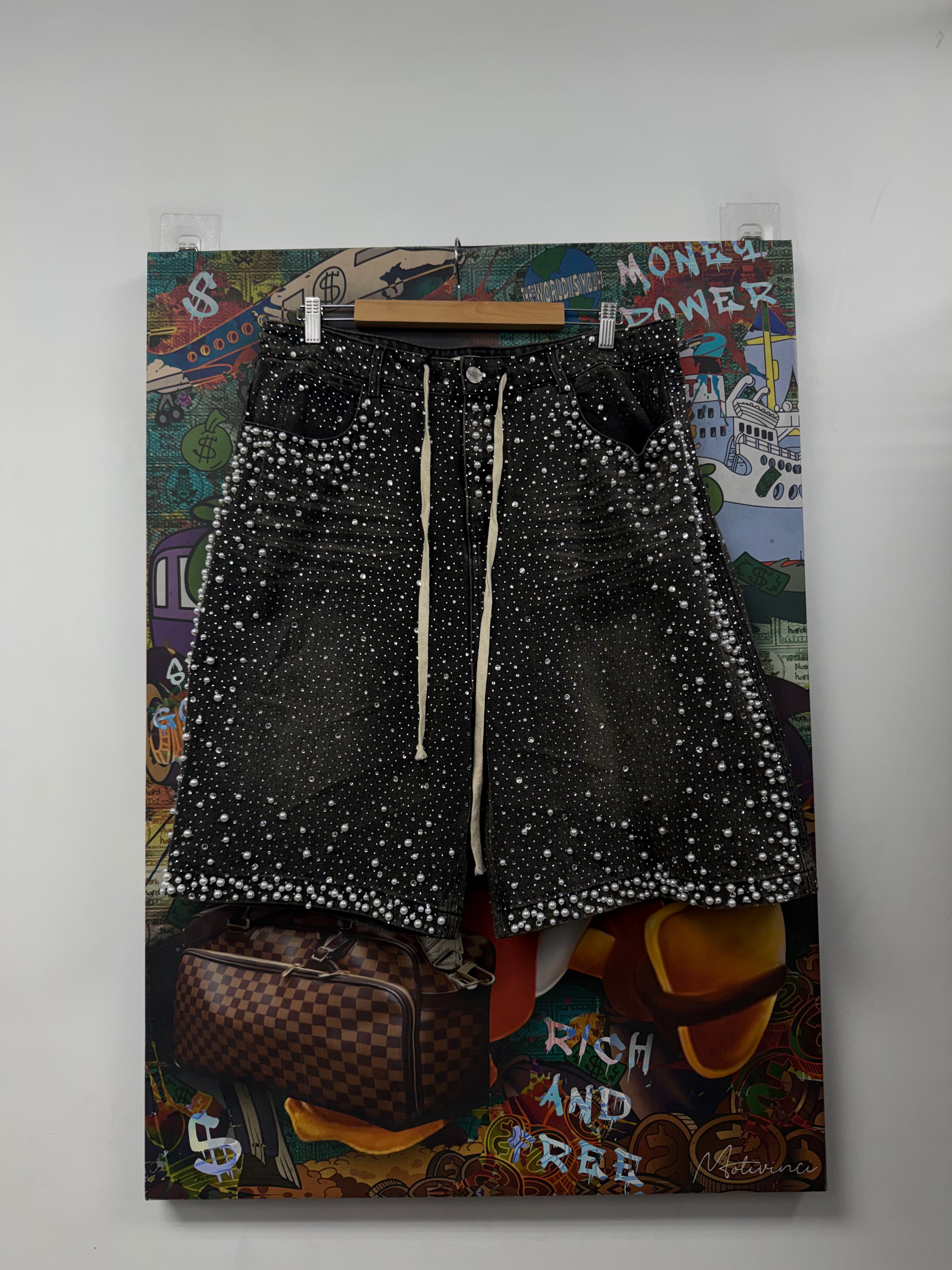 Vale Black Wash Rainstorm Jean Shorts