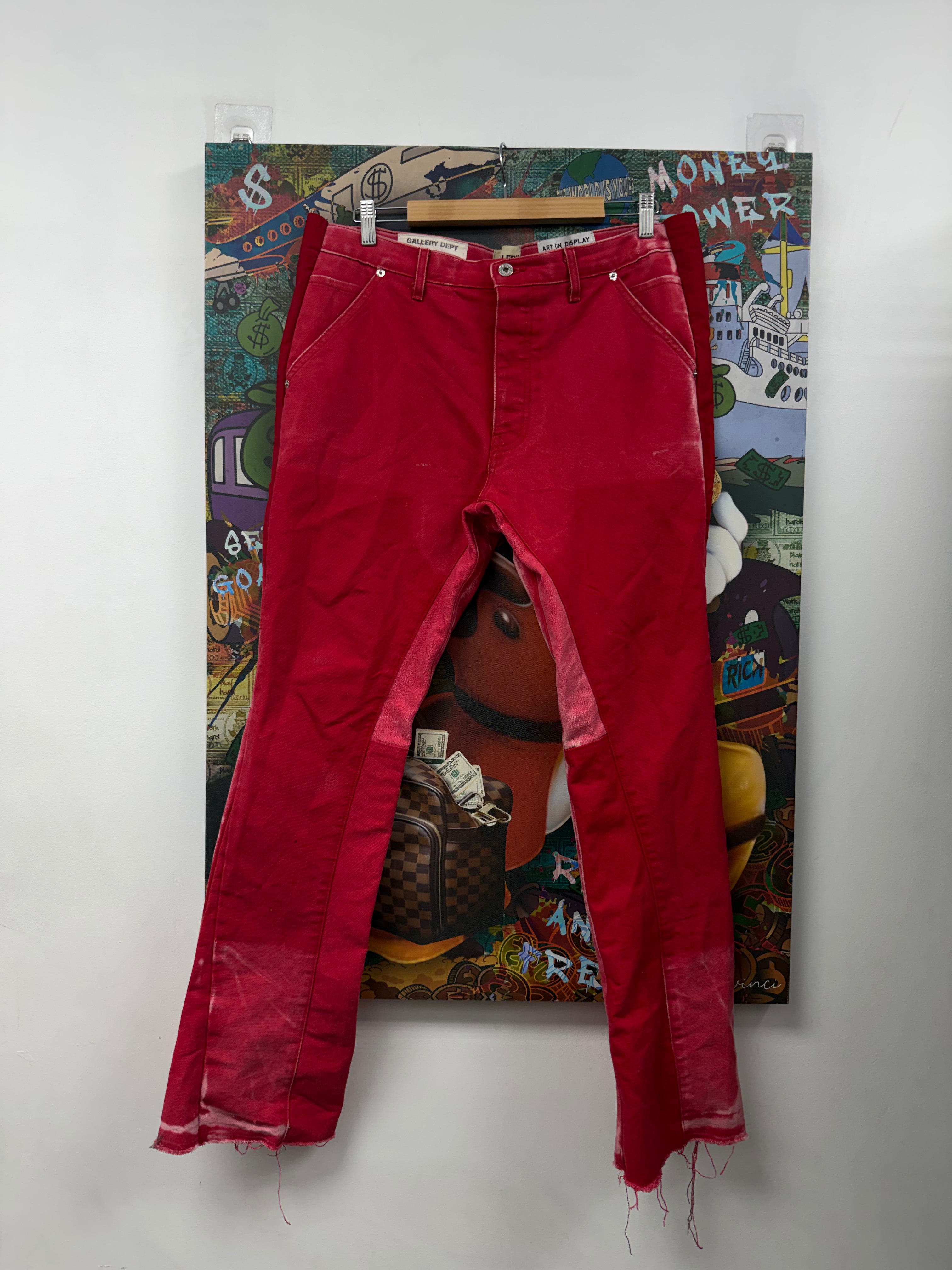 Gallery Dept Red Flared (Altered Fits 36) Jeans