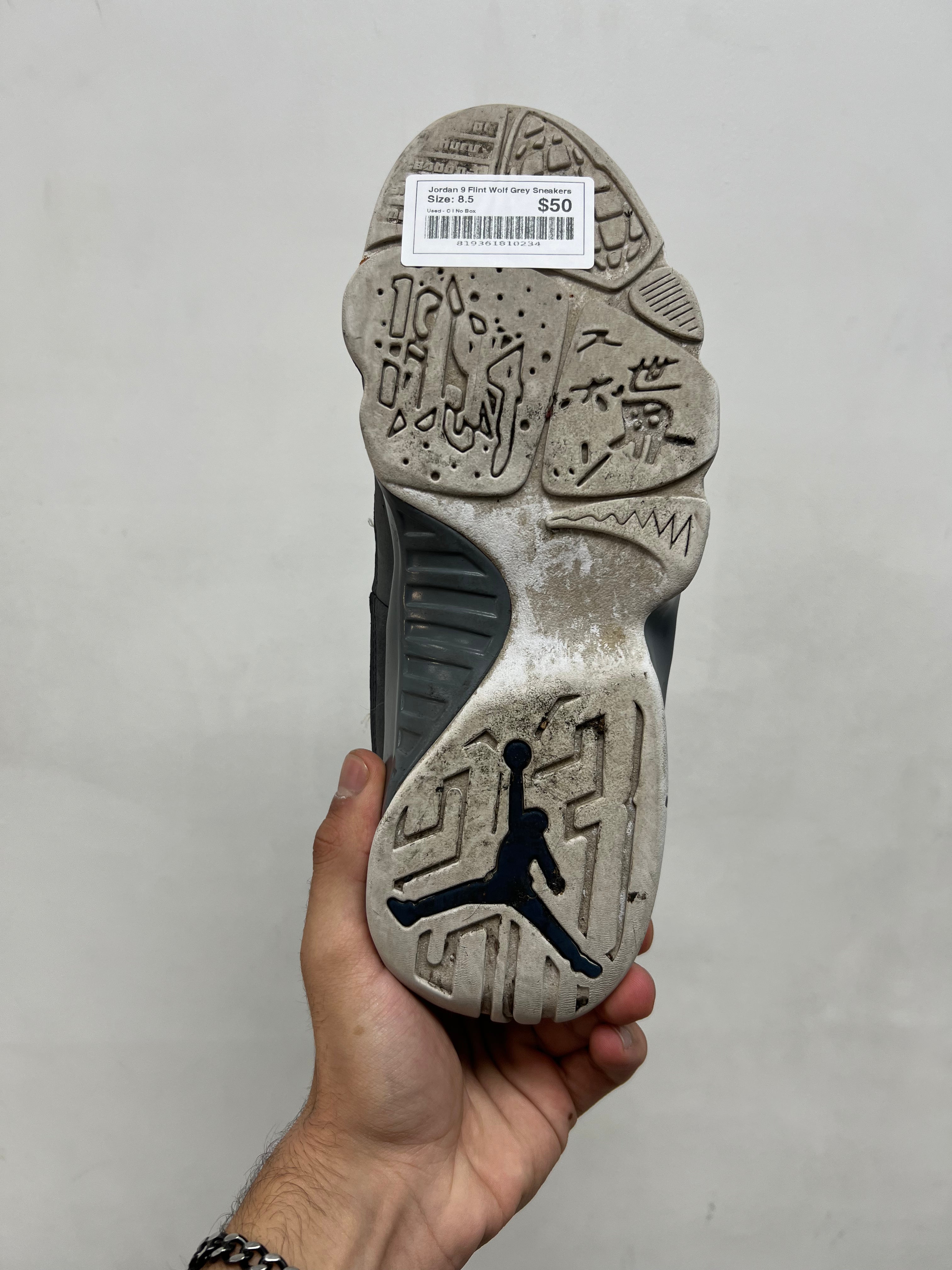 Jordan 9 Flint Wolf Grey Sneakers
