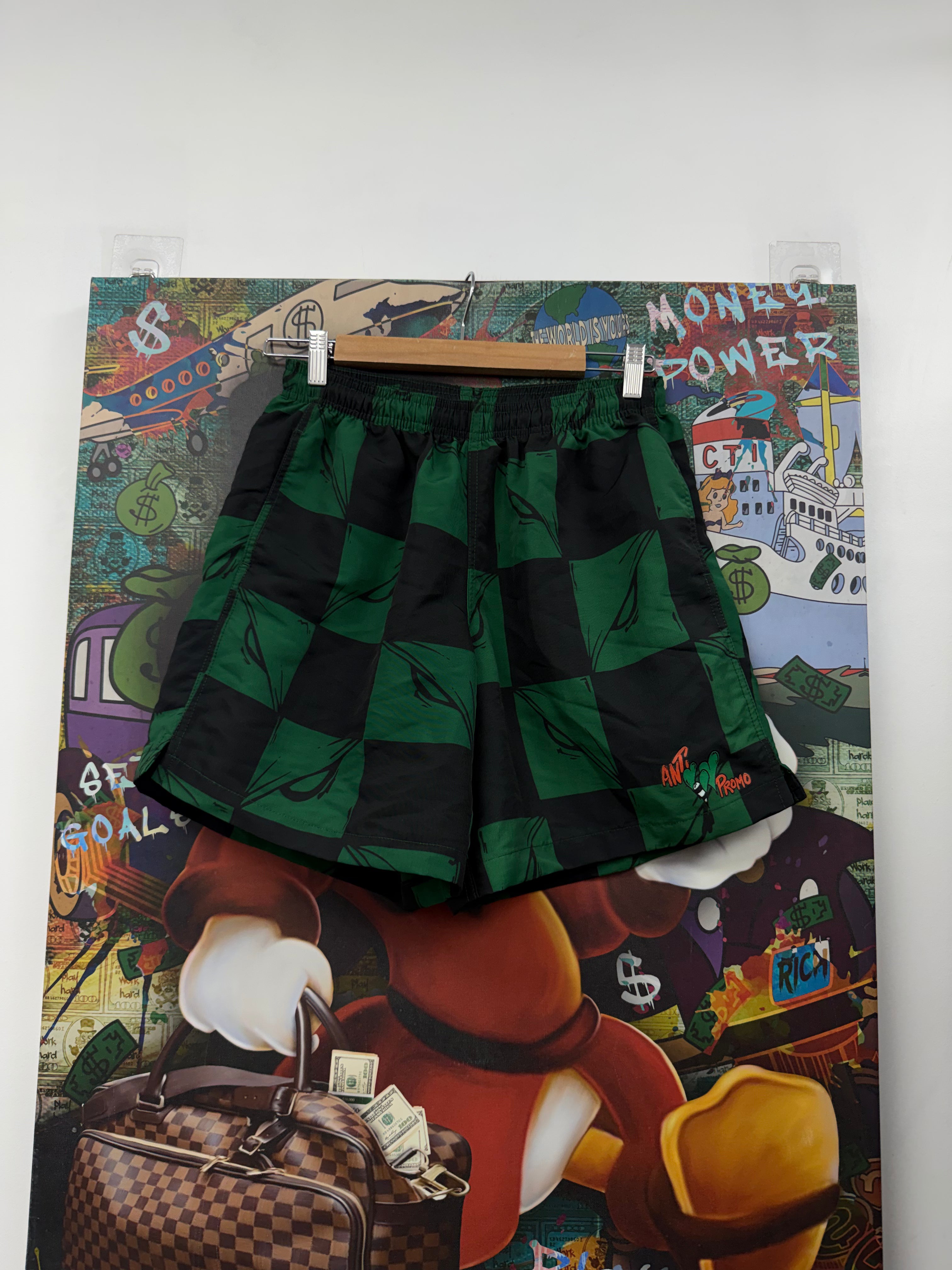 Matty Boy Green Orange 99 Eyes Shorts