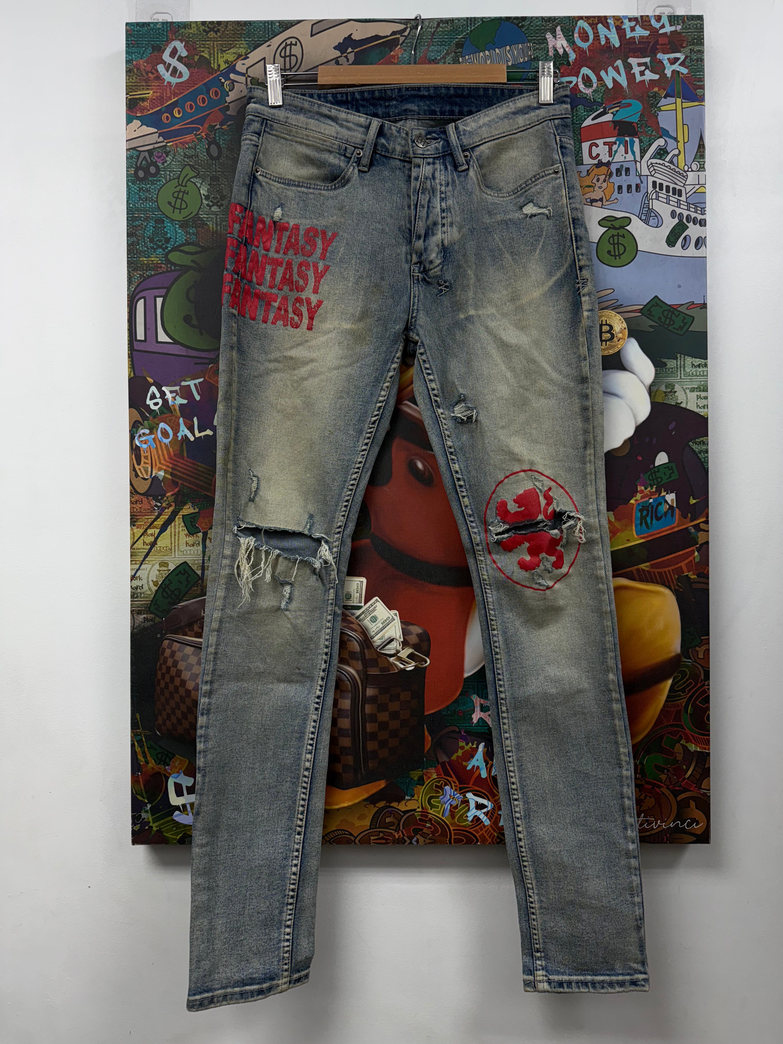 Ksubi Vintage Wash Red Lion Jeans