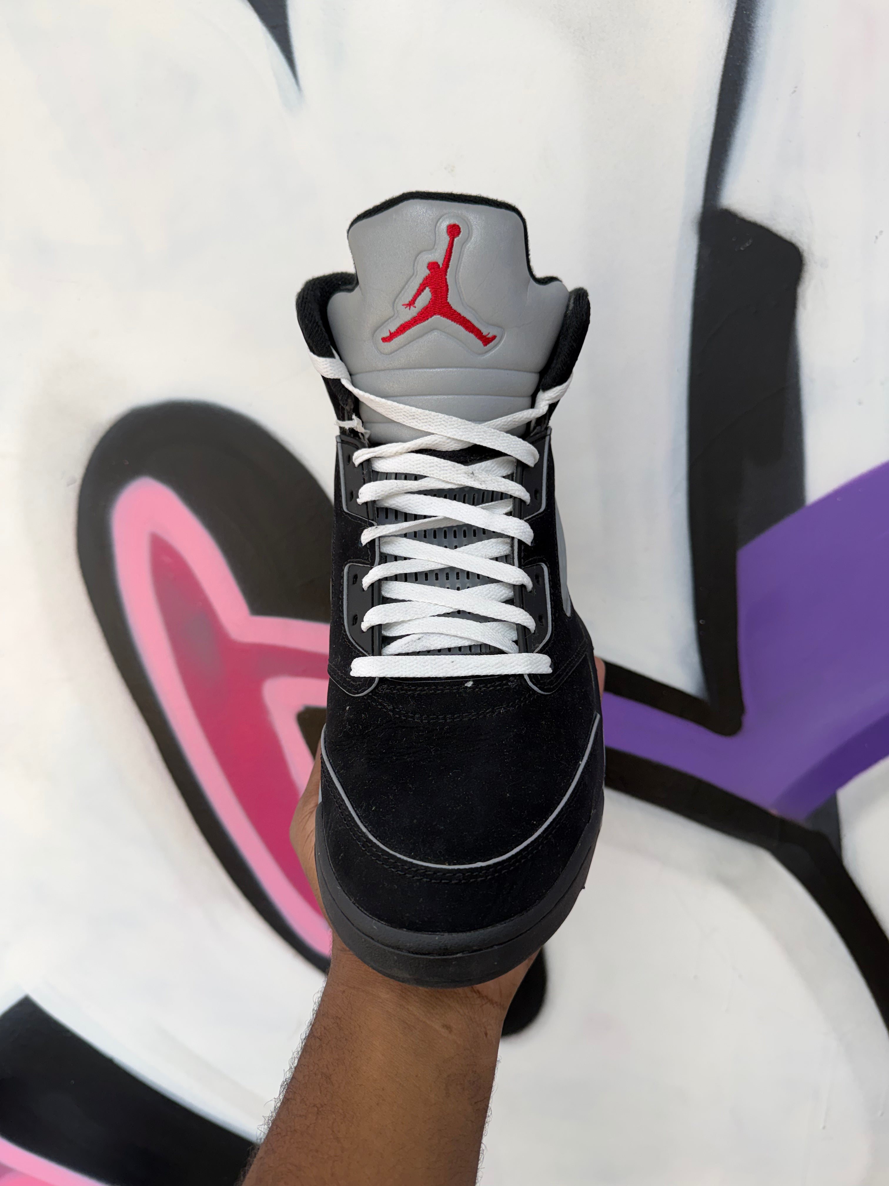 Jordan 5 Black Metallic Sneakers