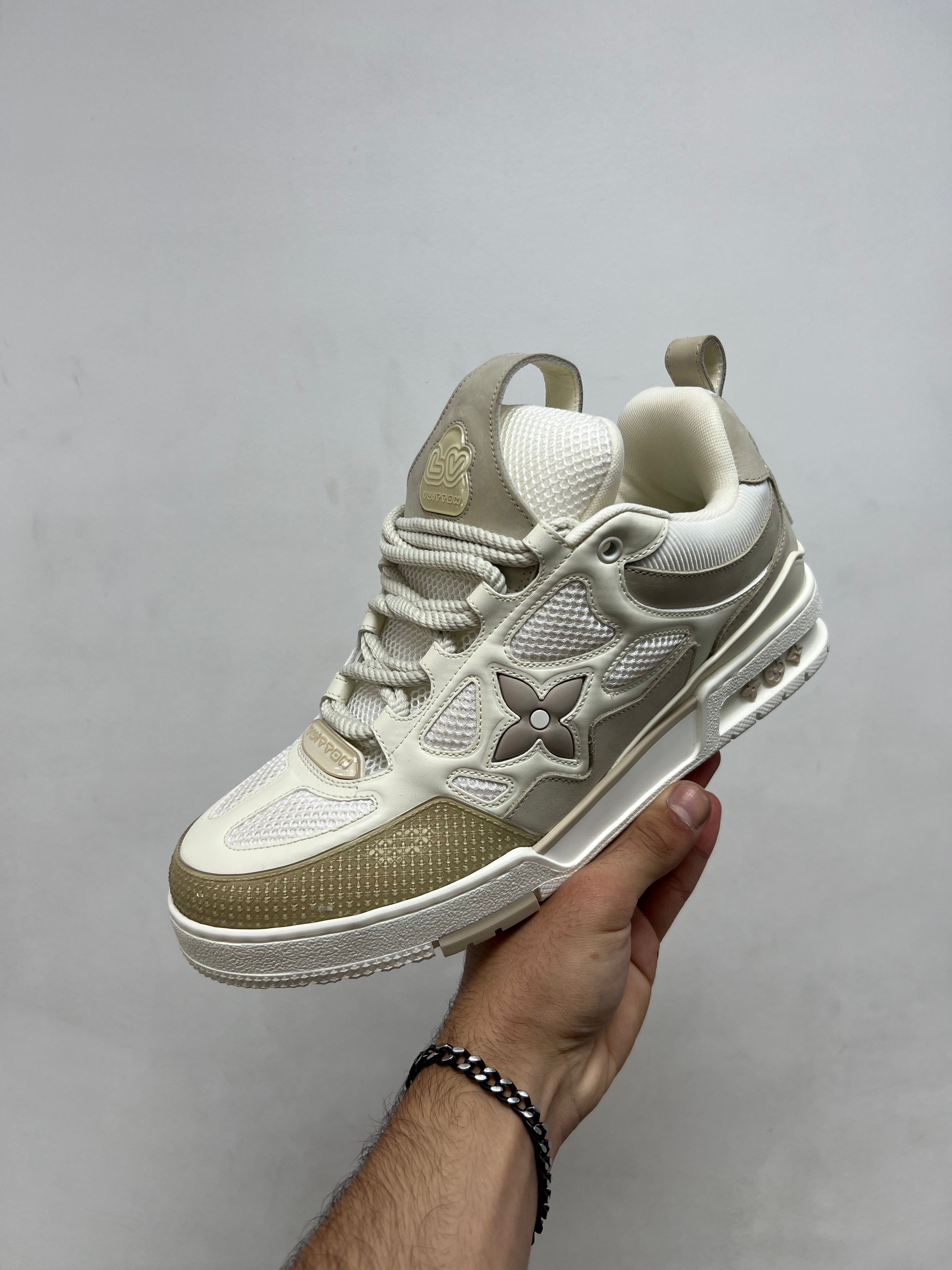 Louis Vuitton Cream White Skate Sneakers