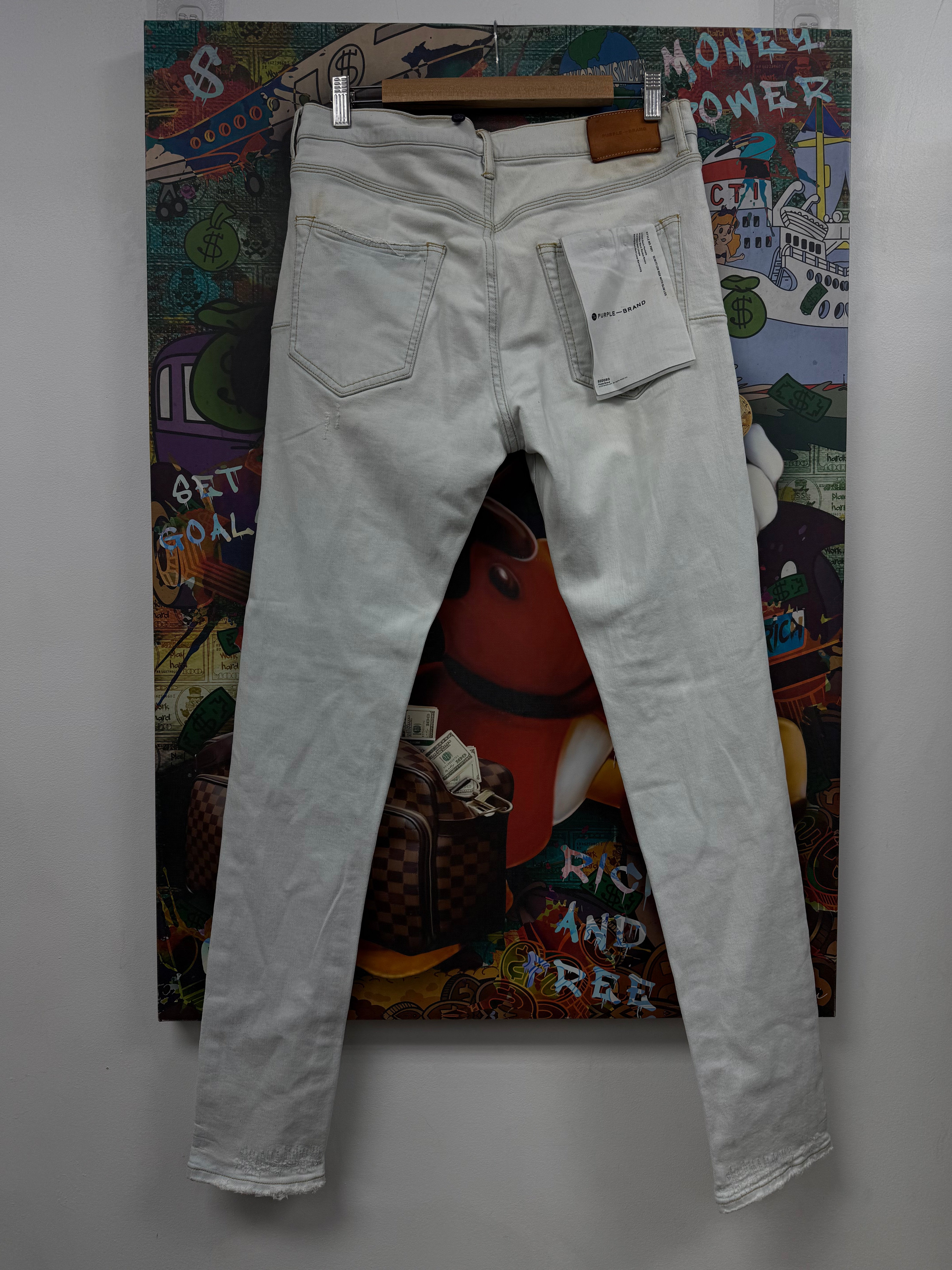 Purple Brand Light Wash Stitch Jeans