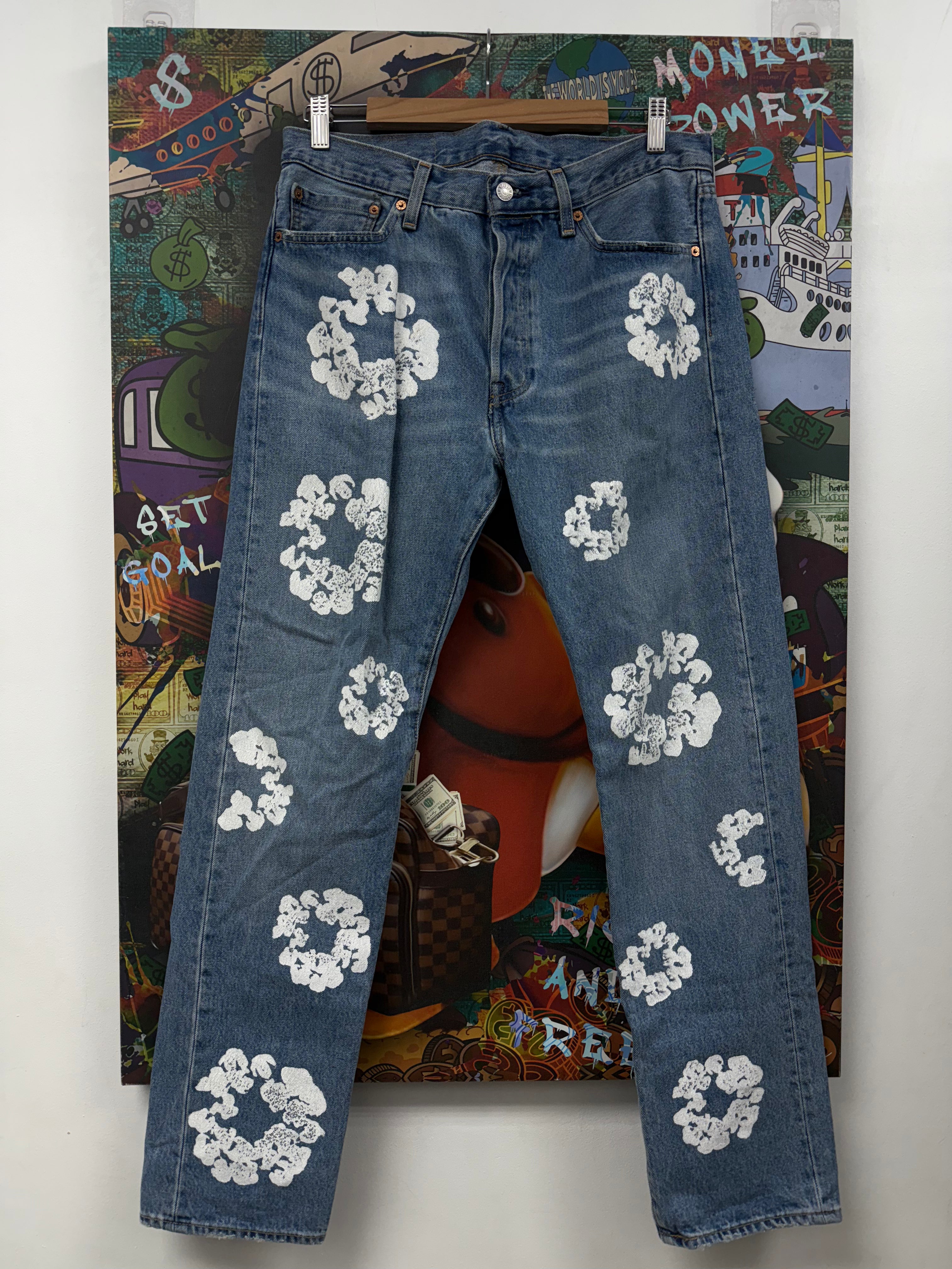 Denim Tears Light Wash Wreath Jeans