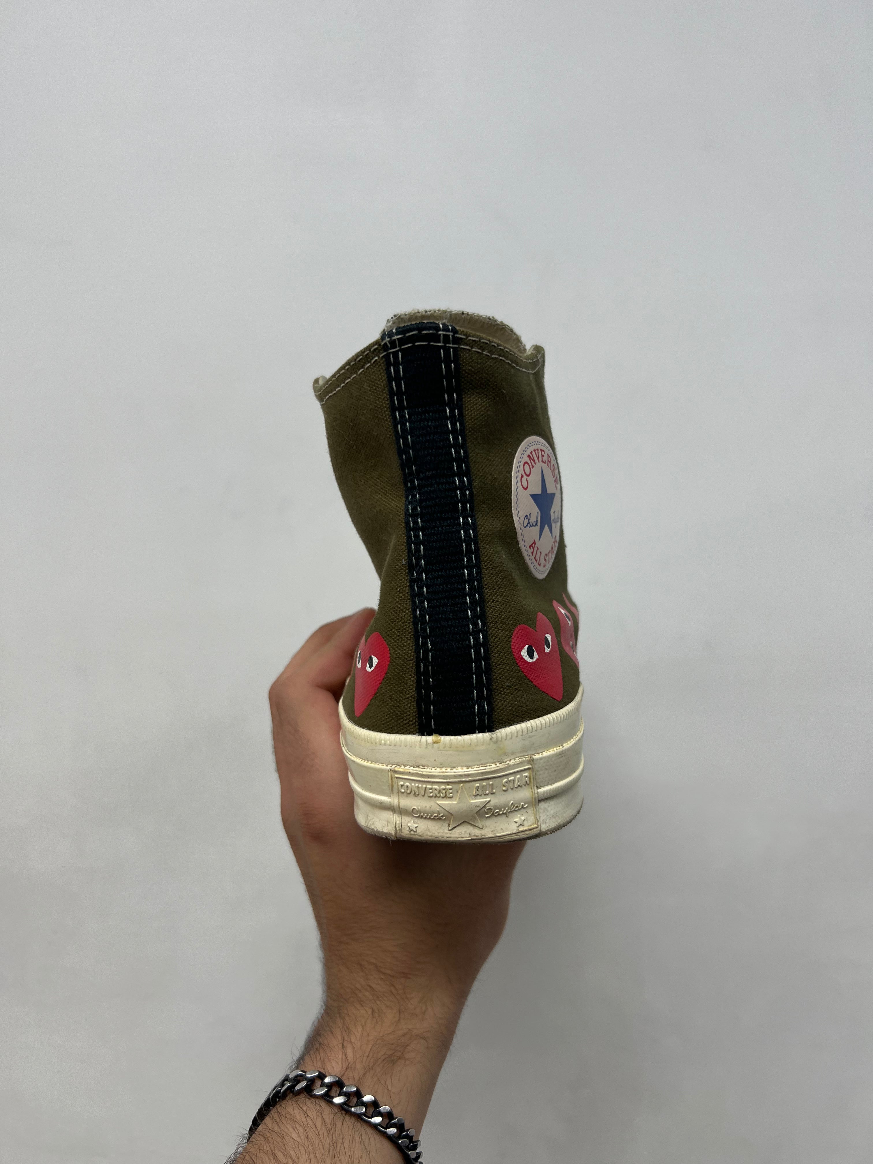 Converse CDG High Olive Sneakers