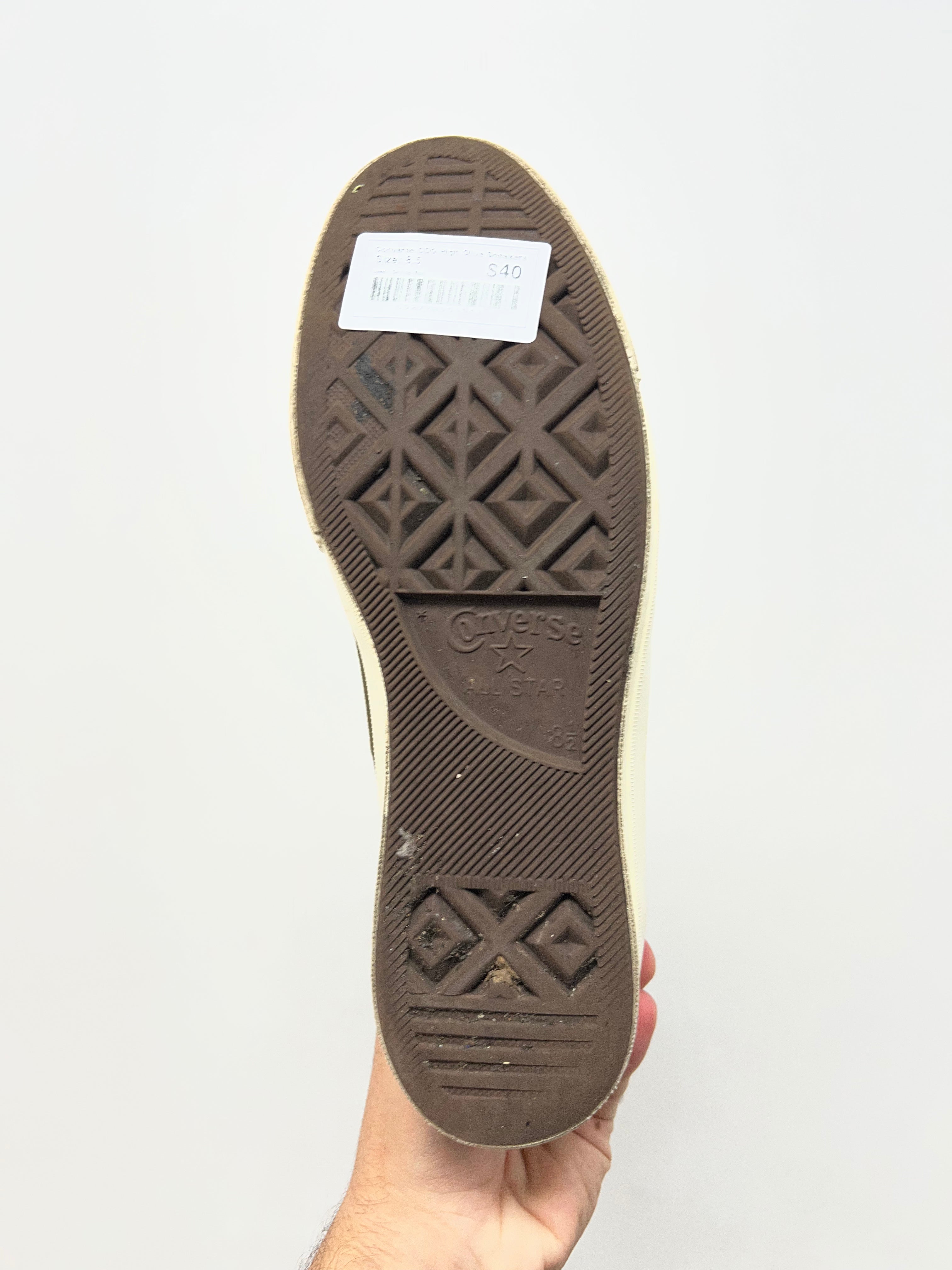 Converse CDG High Olive Sneakers