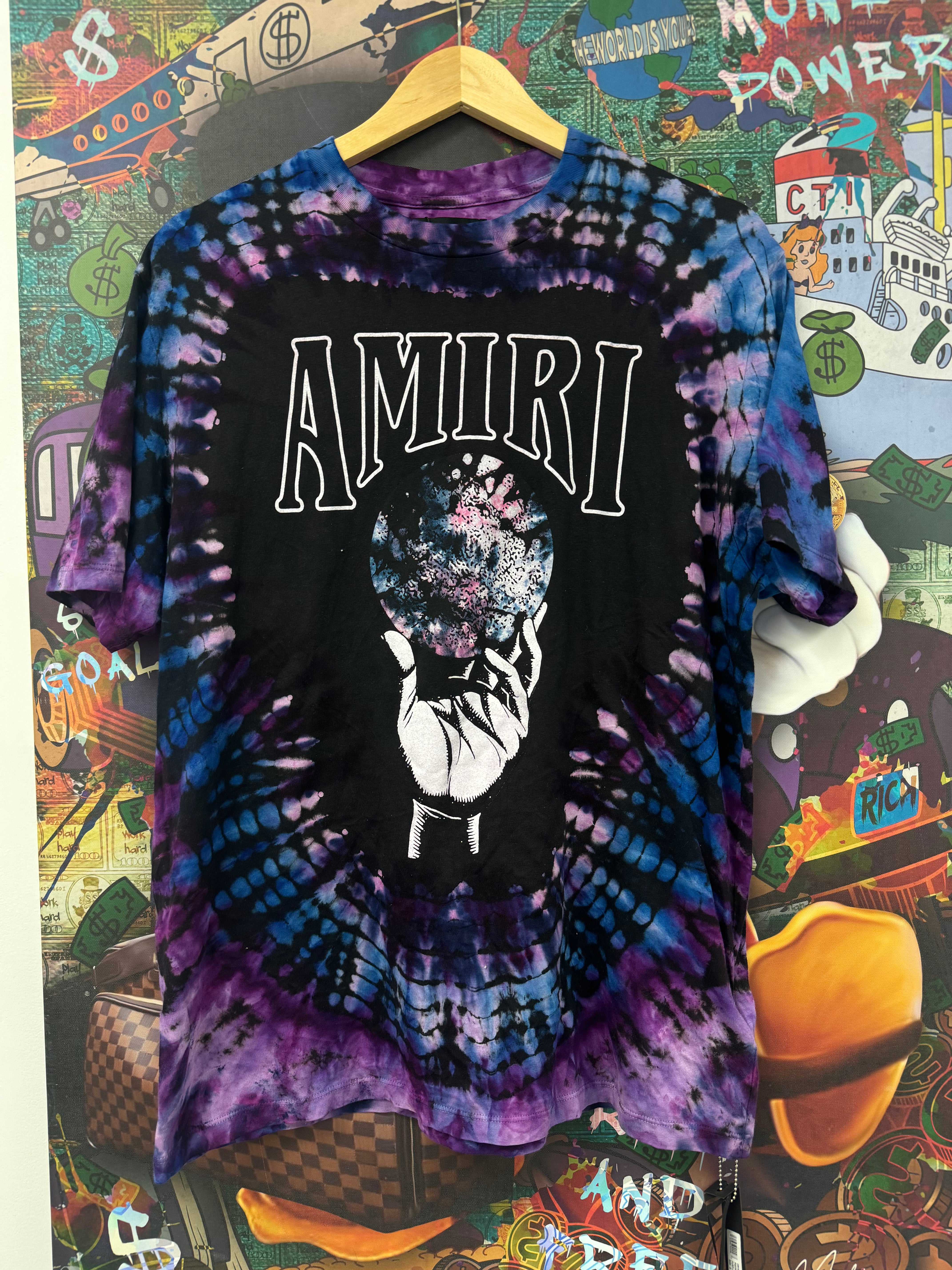 Amiri Crystal Ball Tie Dye Tee Used Small