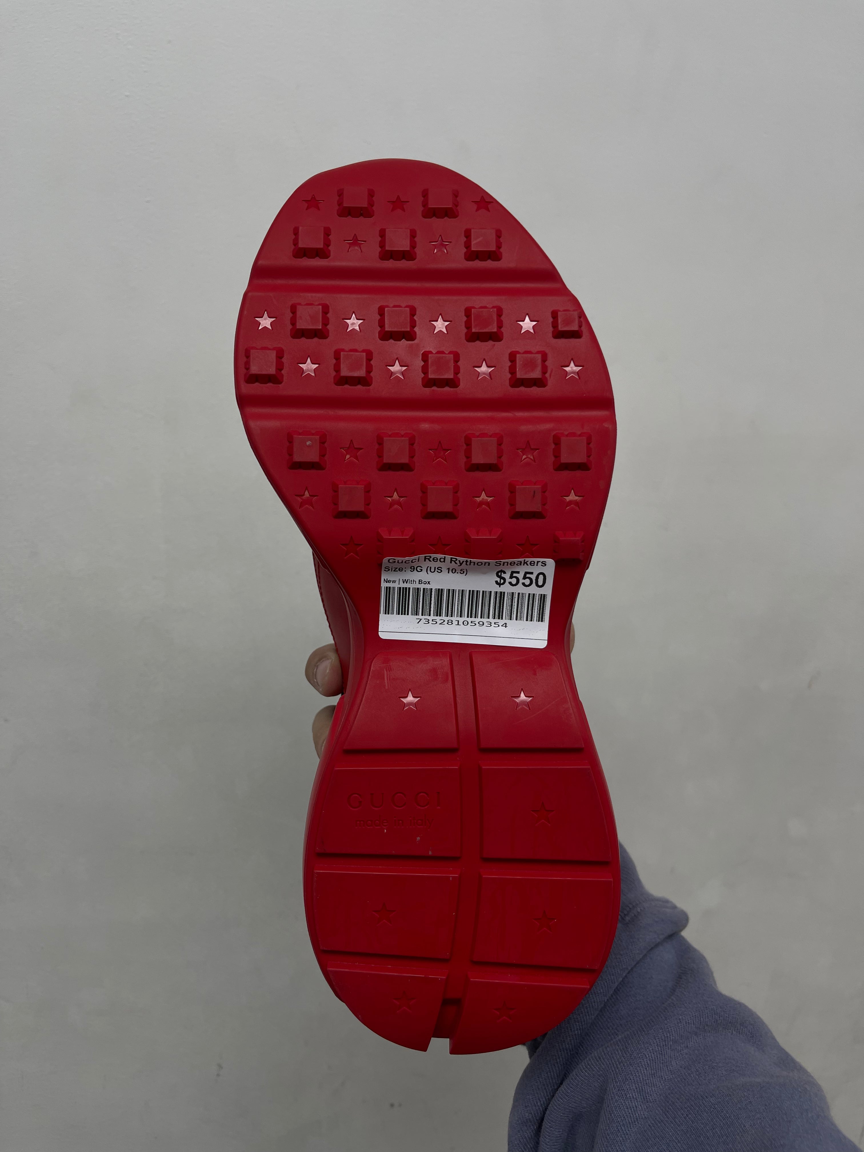 Gucci Red Rython Sneakers