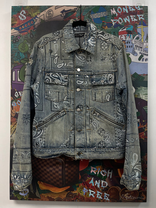 Amiri Denim Paisley Jacket