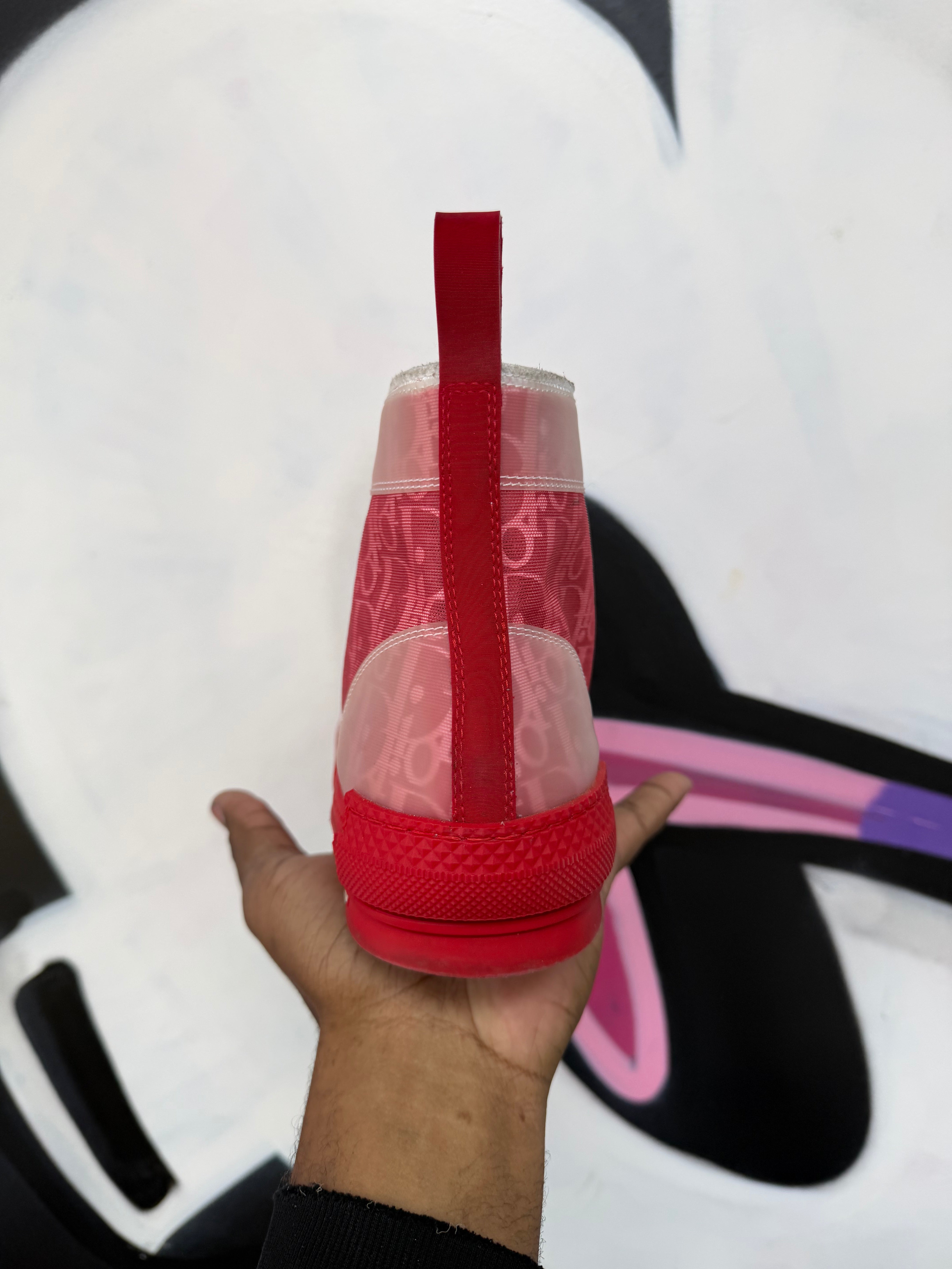 Dior B23 Red Monogram Sneakers