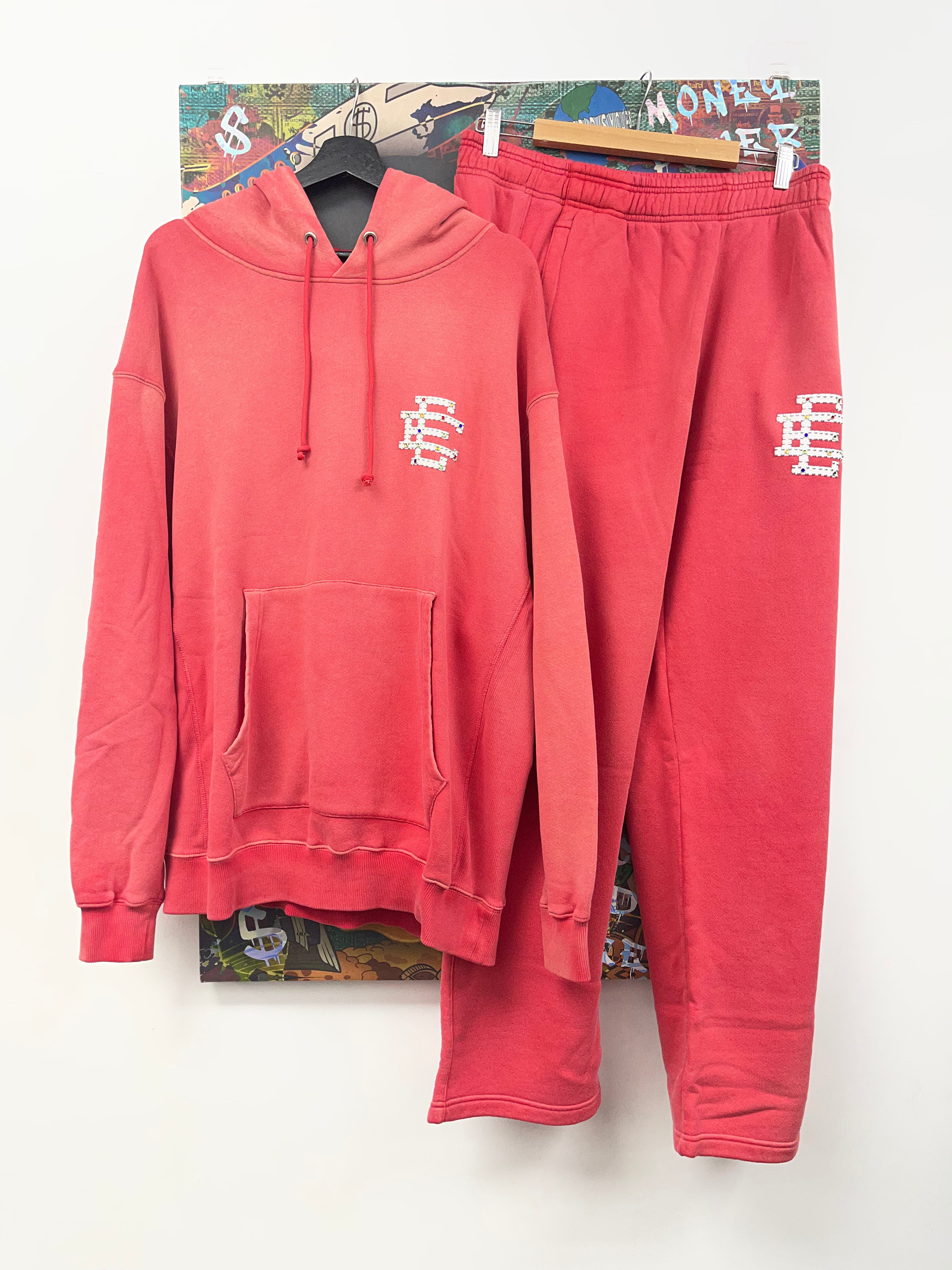 Eric Emanuel Red Rhinestone Sweatsuit
