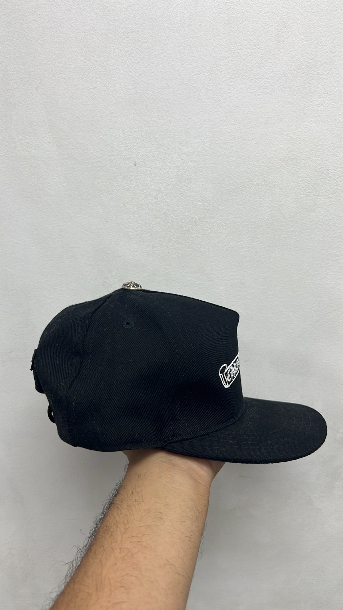 Chrome Hearts Black Vertical Baseball Trucker Hat