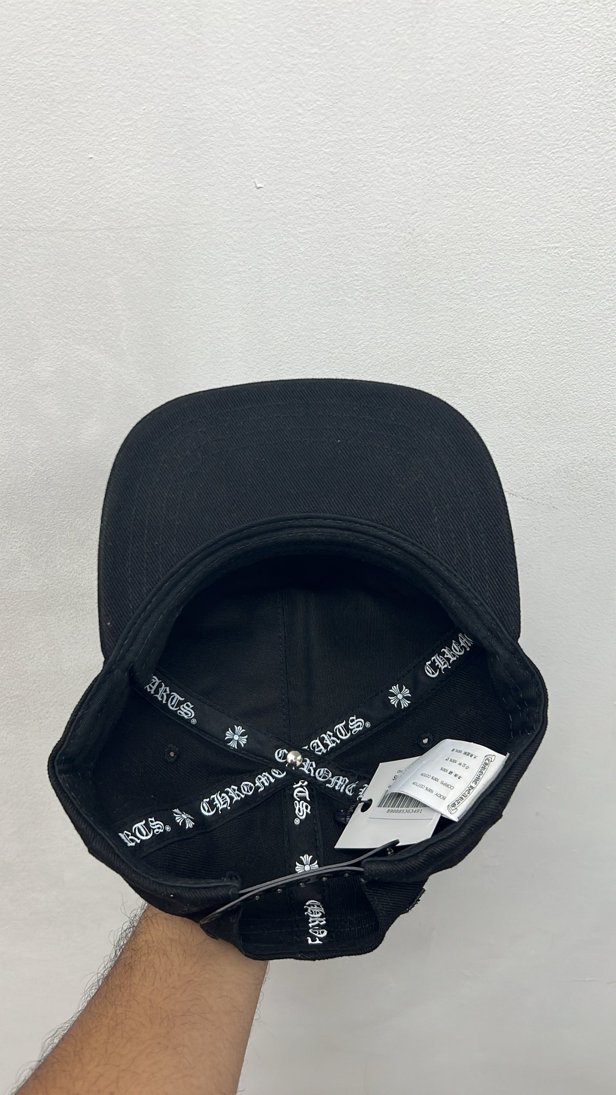 Chrome Hearts Black Vertical Baseball Trucker Hat