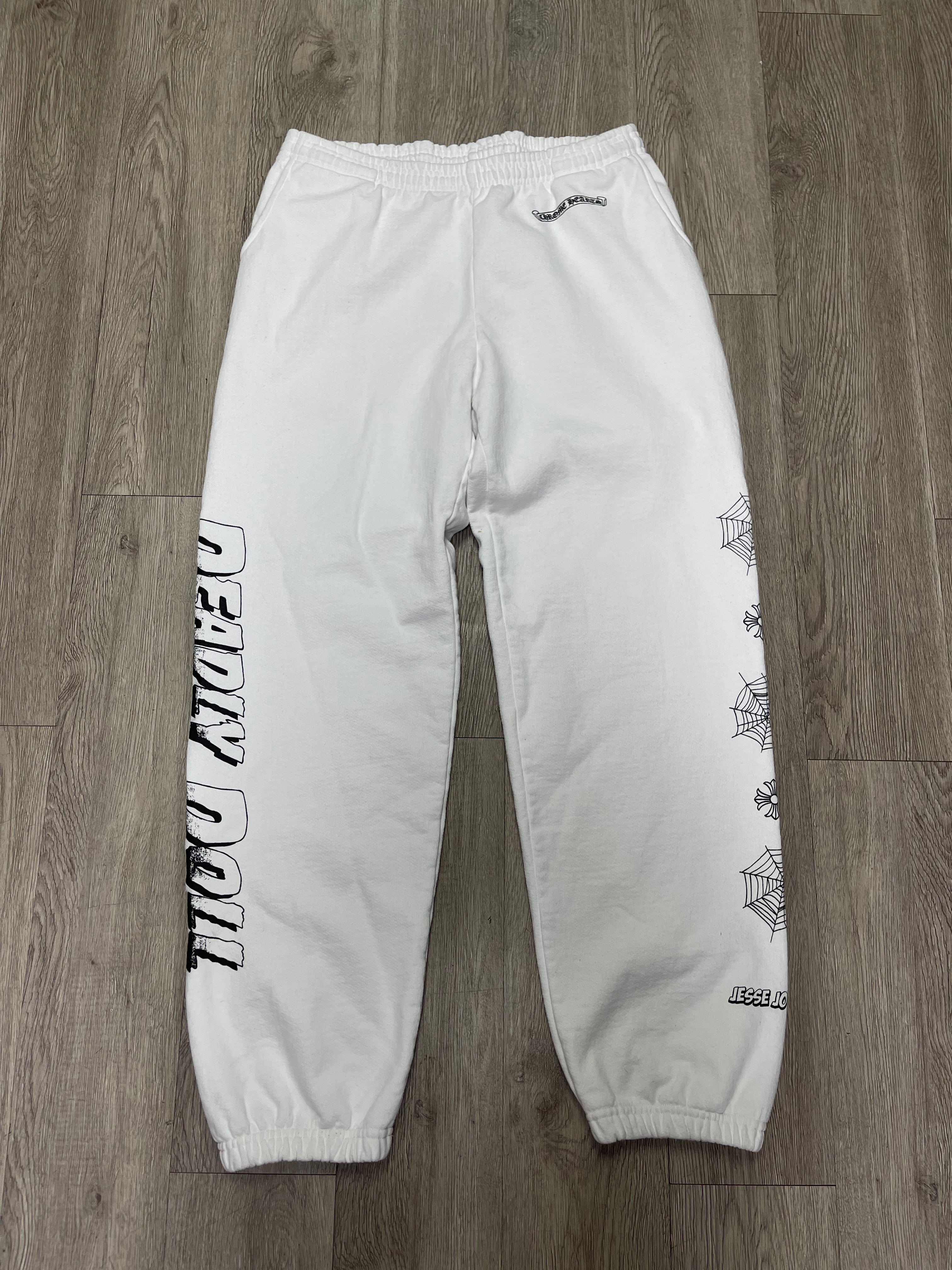 Chrome Hearts White Deadly Doll Sweats