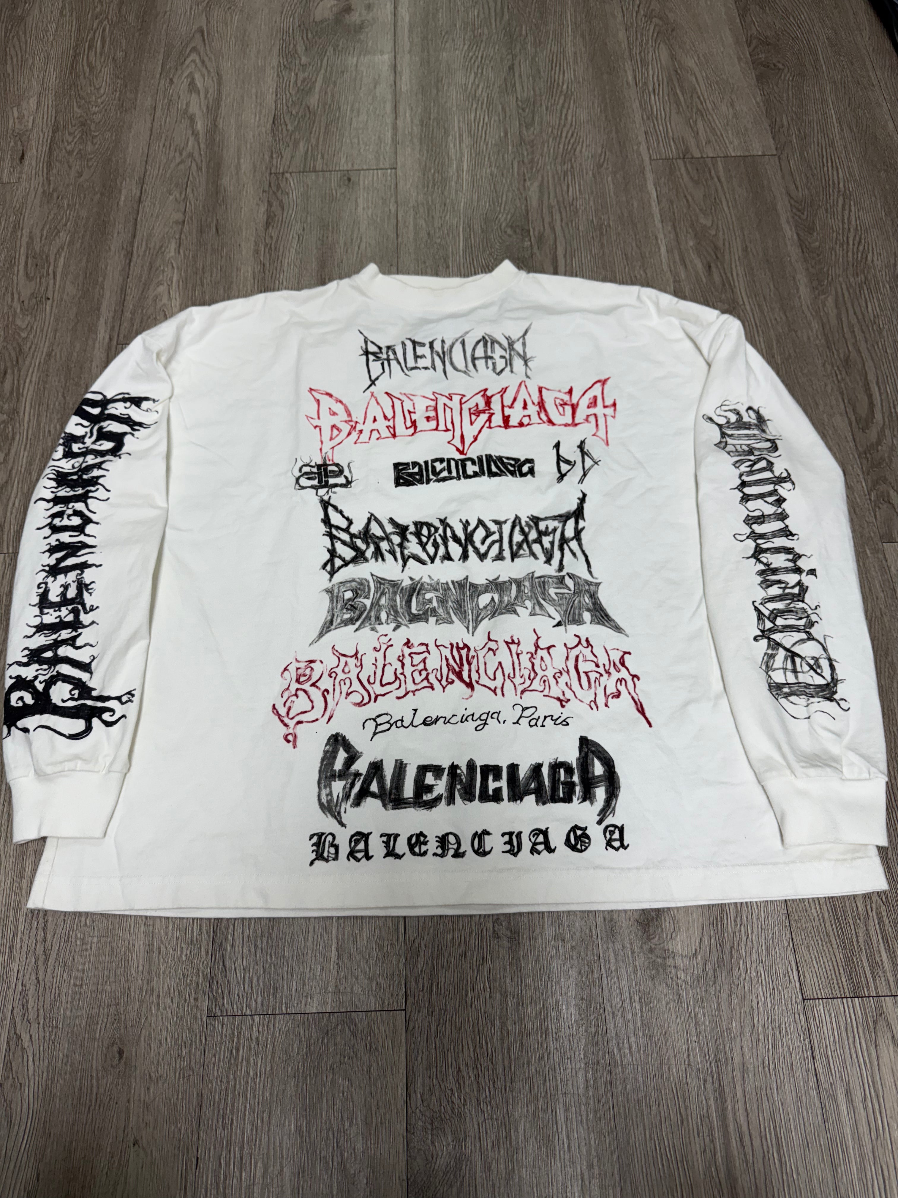 Balenciaga White DIY Metal Long Sleeve