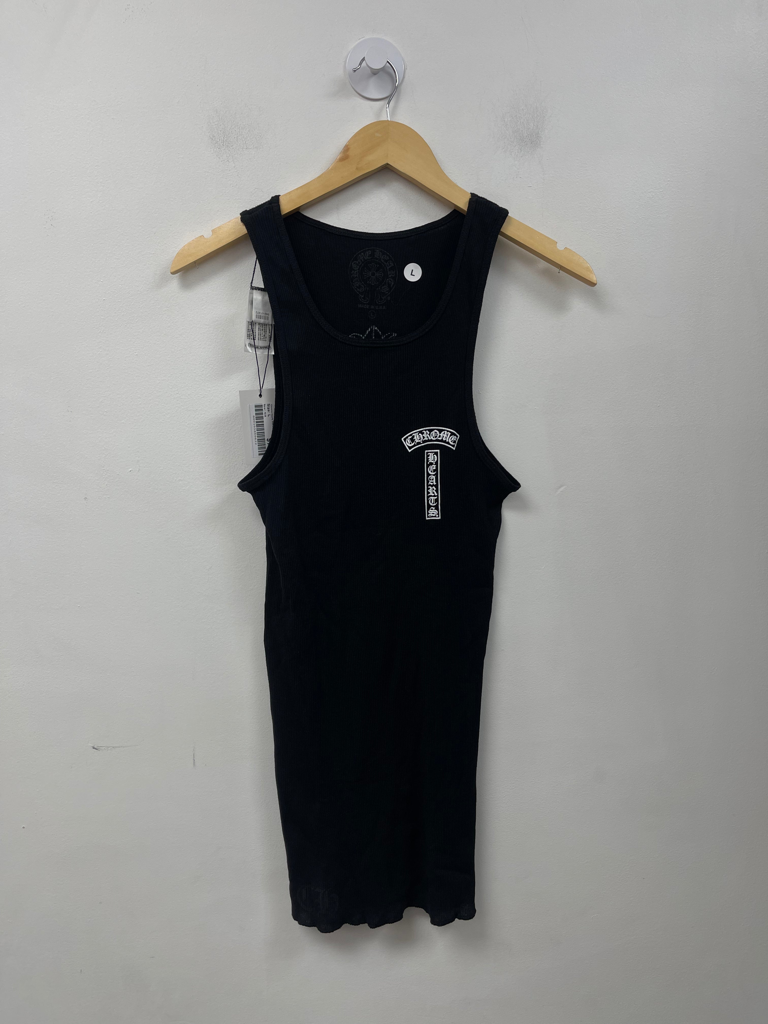 Chrome Hearts Black T-Bar Large Cross Tank