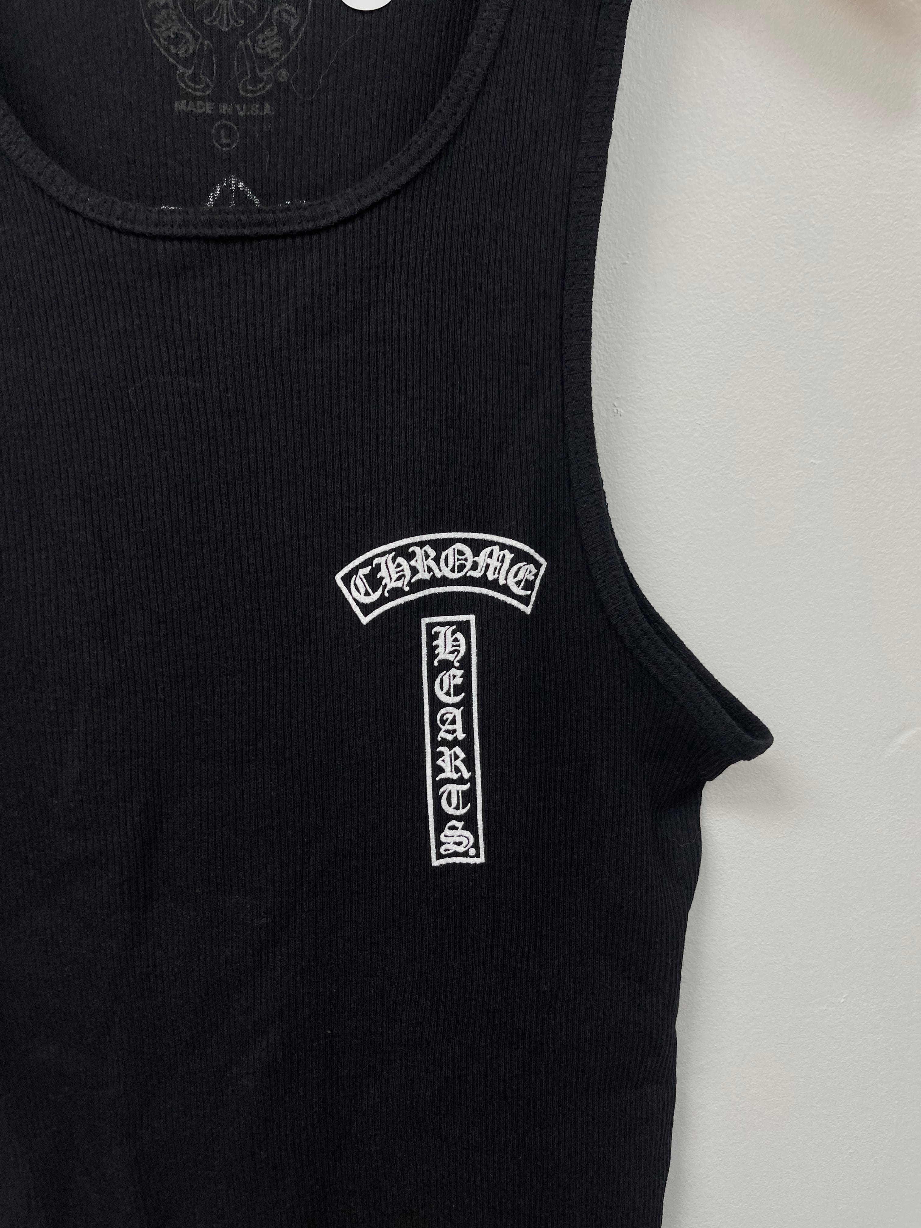 Chrome Hearts Black T-Bar Large Cross Tank