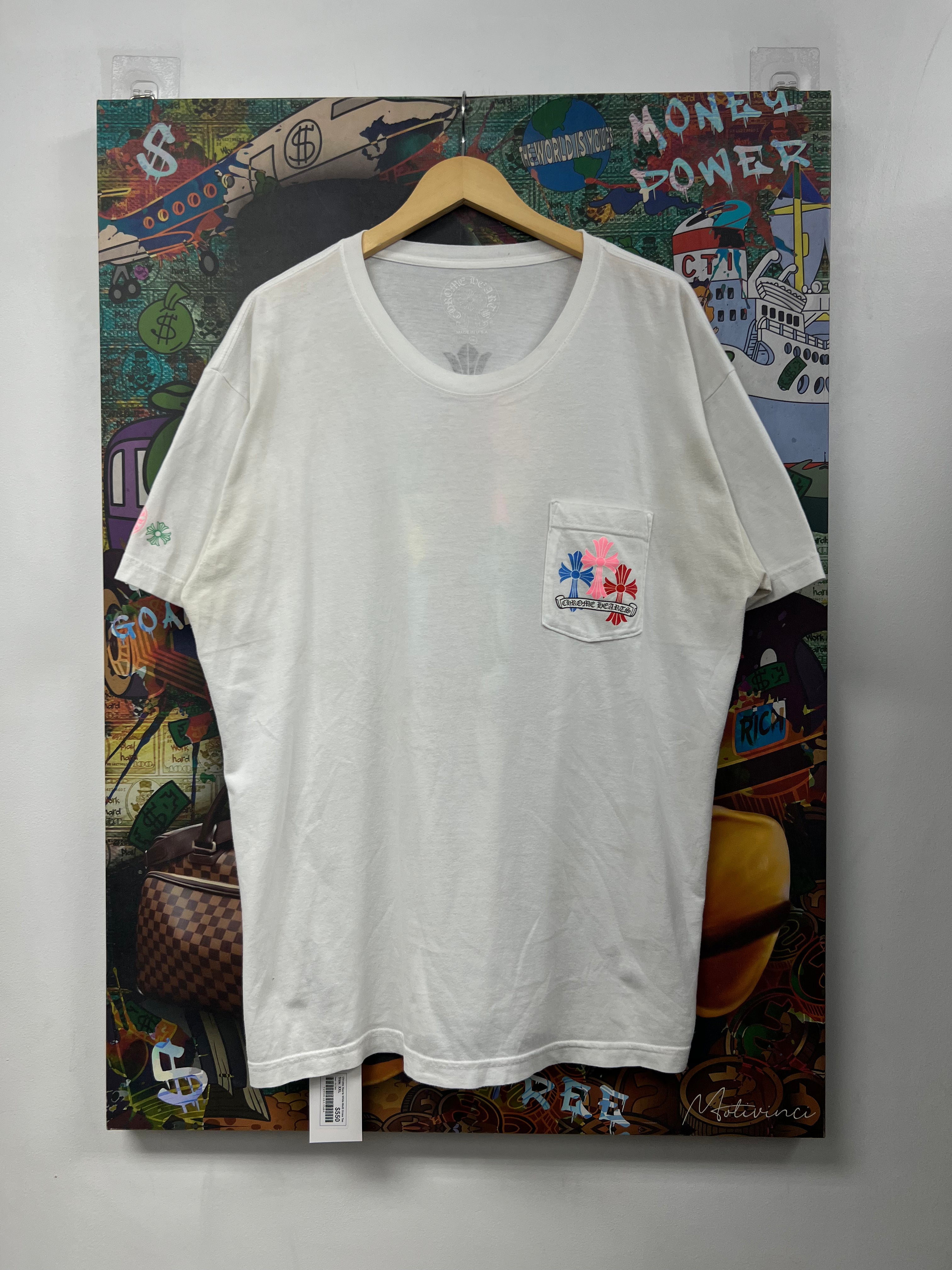 Chrome Hearts White Multi Cross Tee