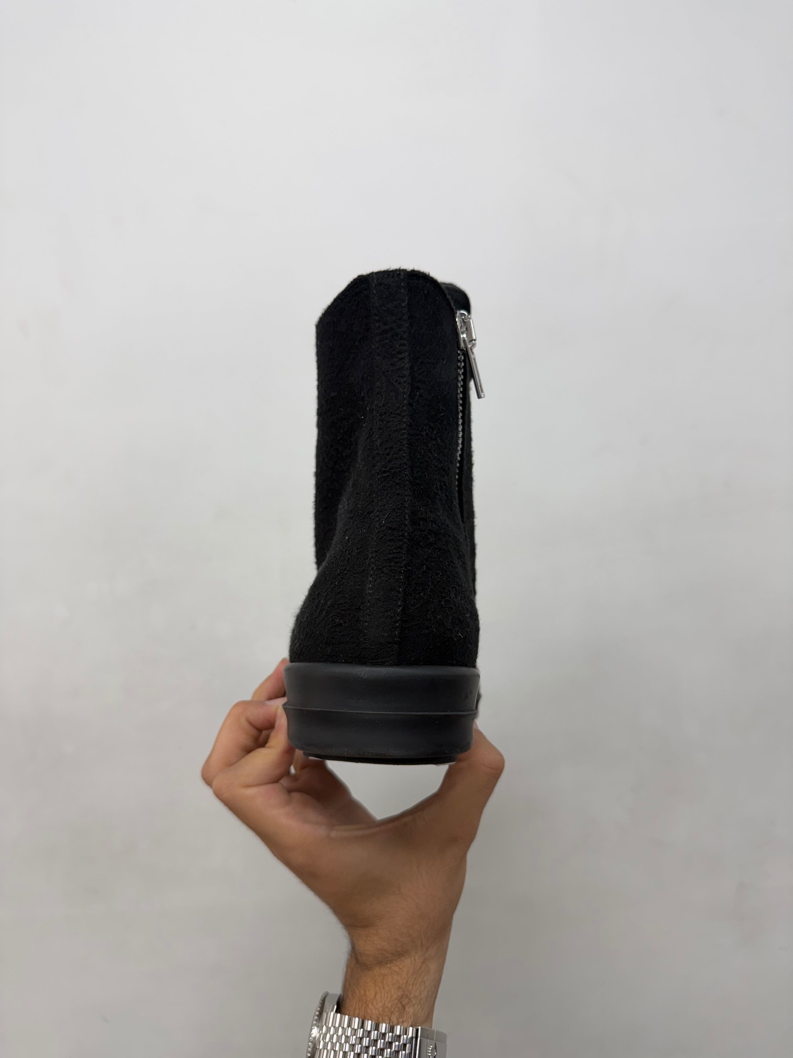 Rick Owens Black Vegan DRKSHDW Hi Sneakers
