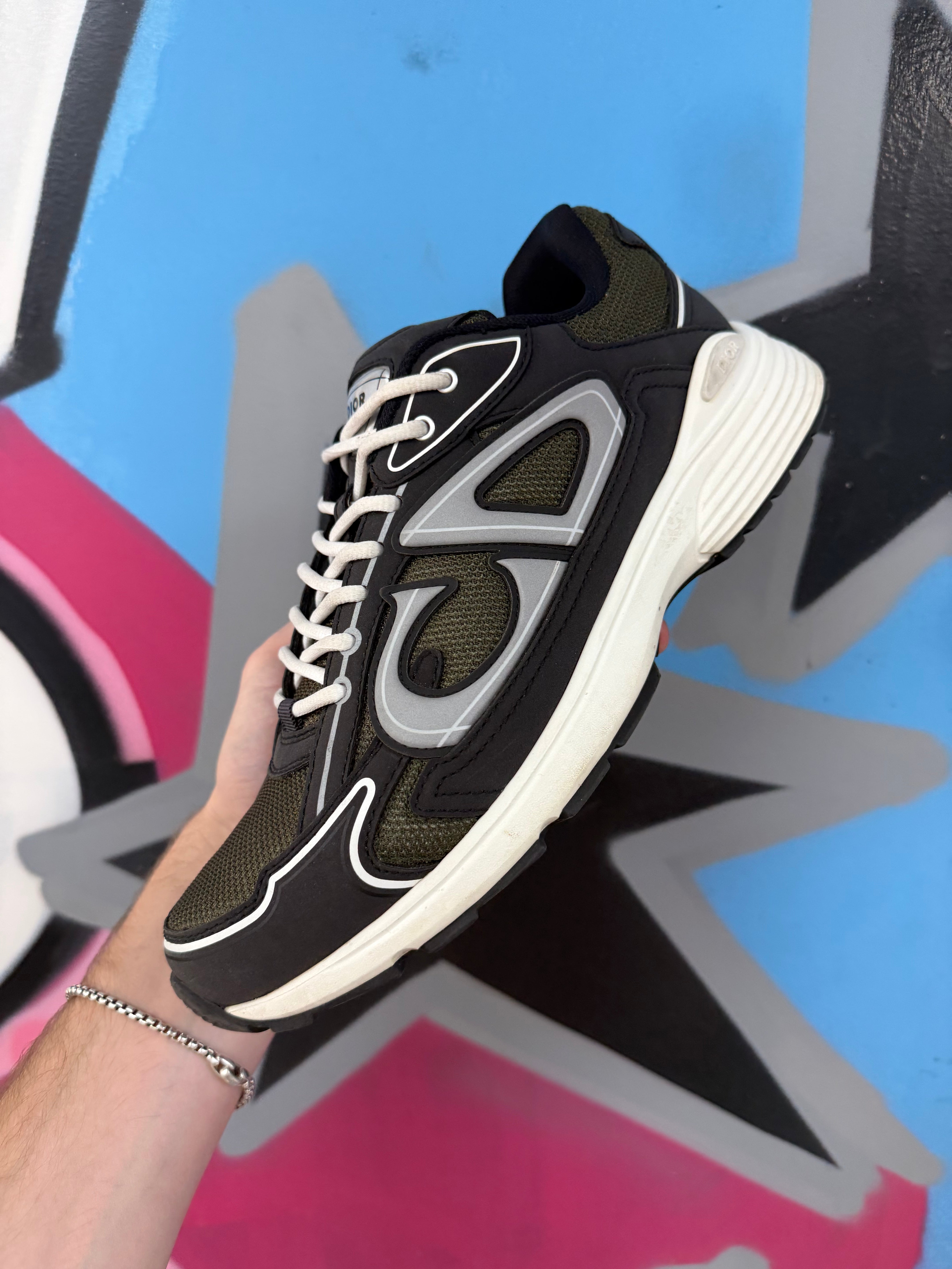 Dior B30 Olive Black Grey White Sneakers