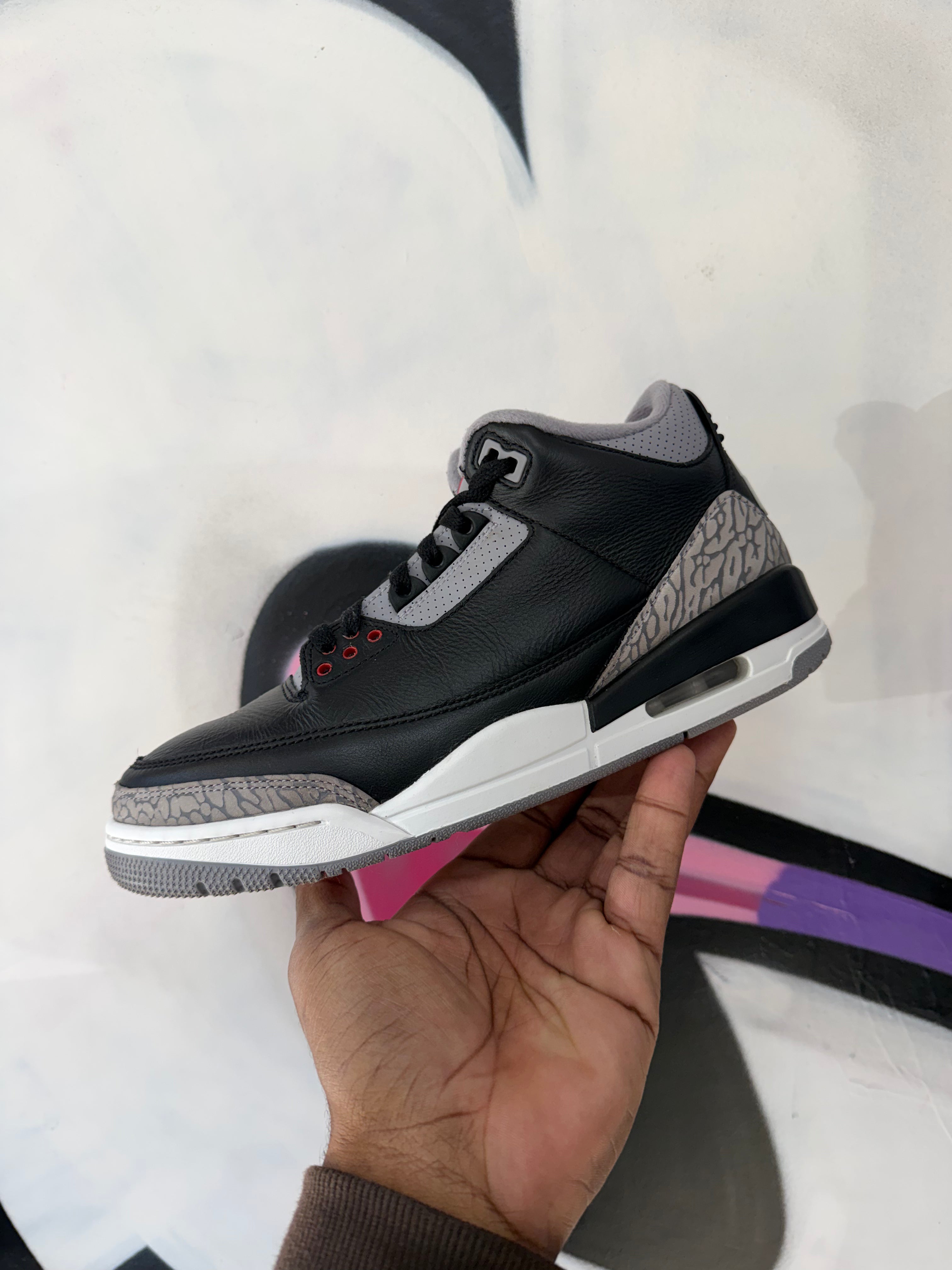 Jordan 3 Black Cement Sneakers