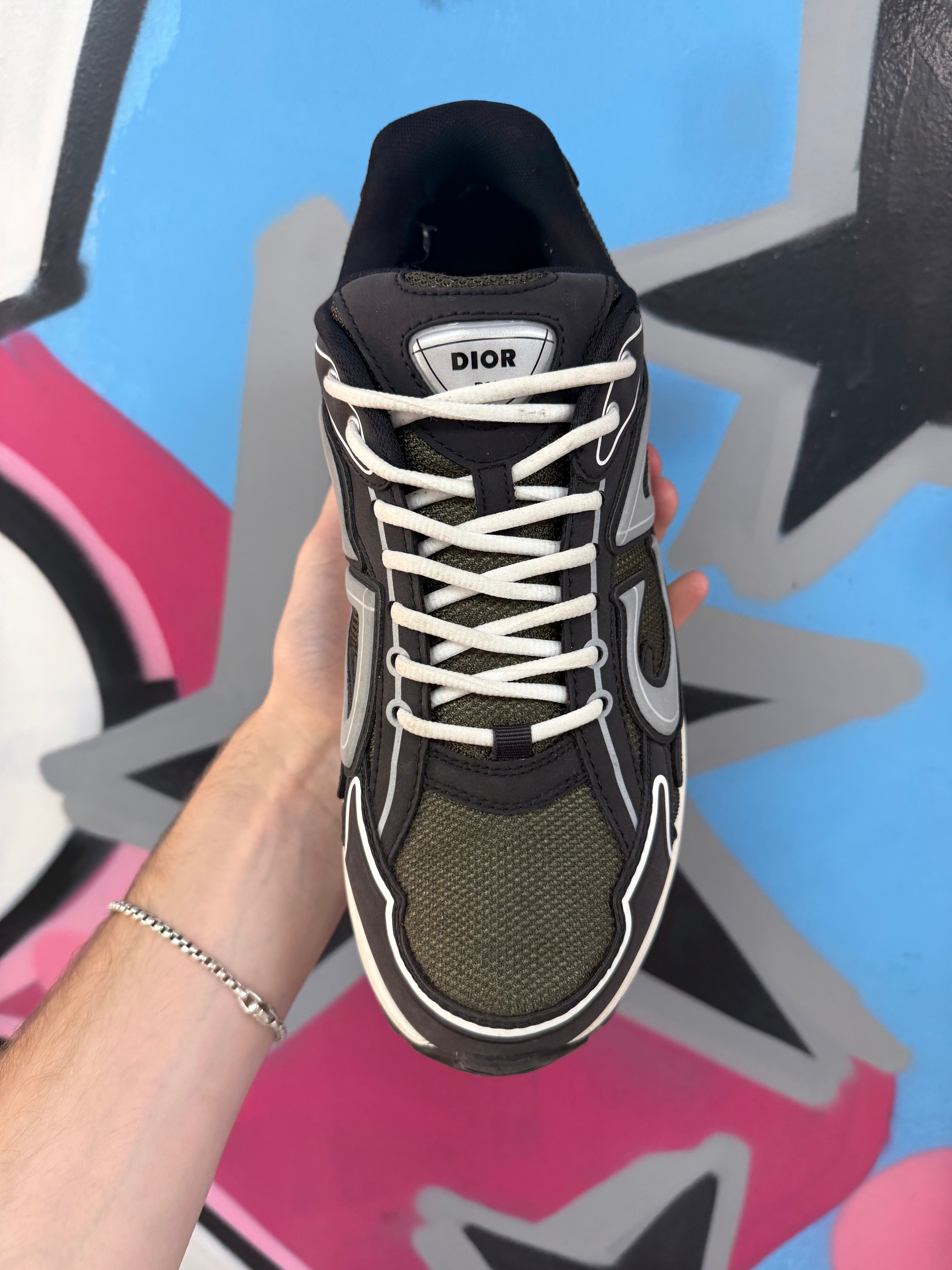 Dior B30 Olive Black Grey White Sneakers