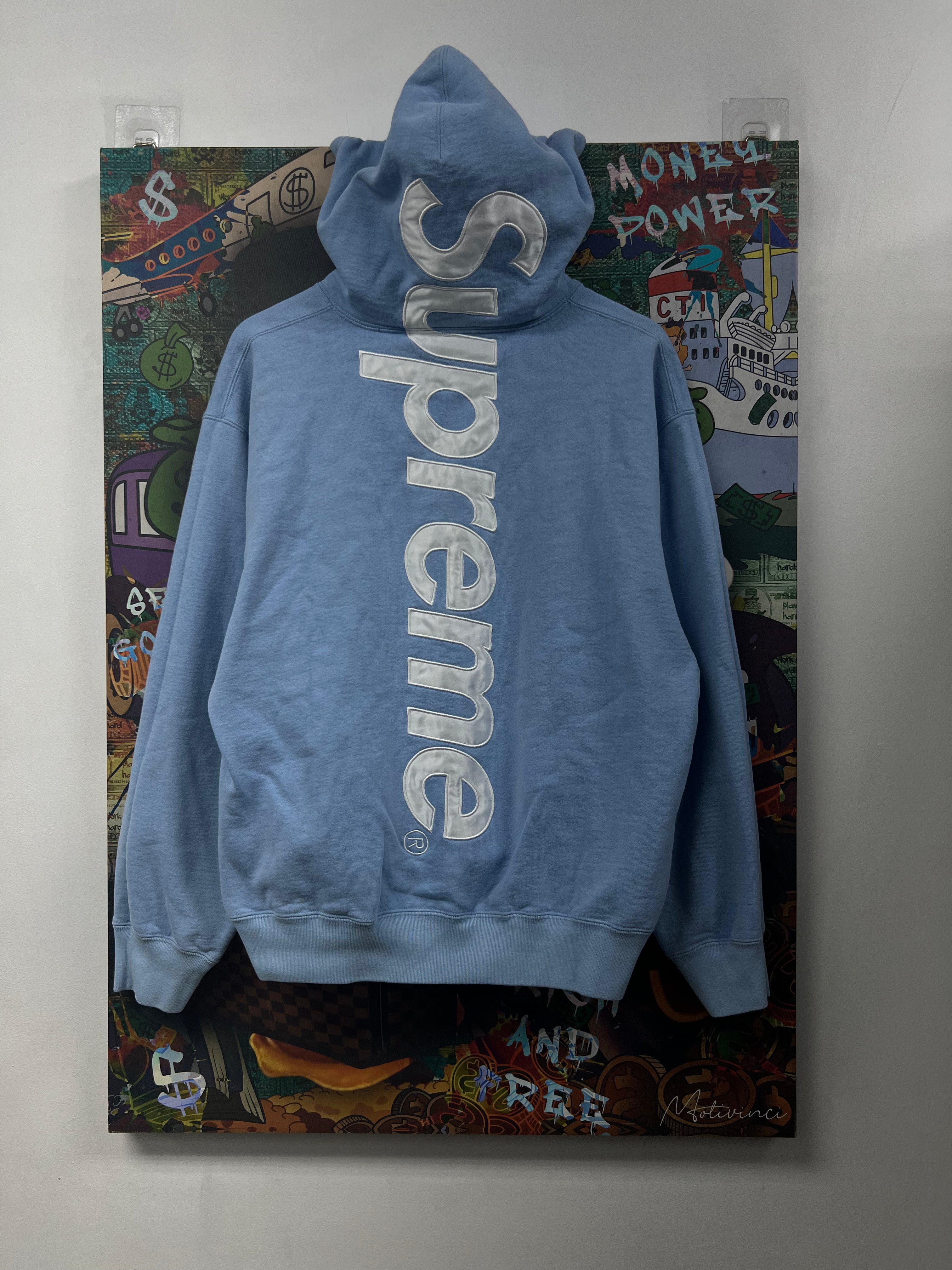Supreme Baby Blue Satin Hoodie
