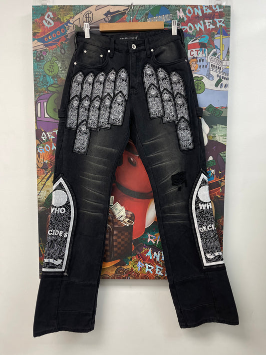 Who Decides War Patched Arch Denim Jeans