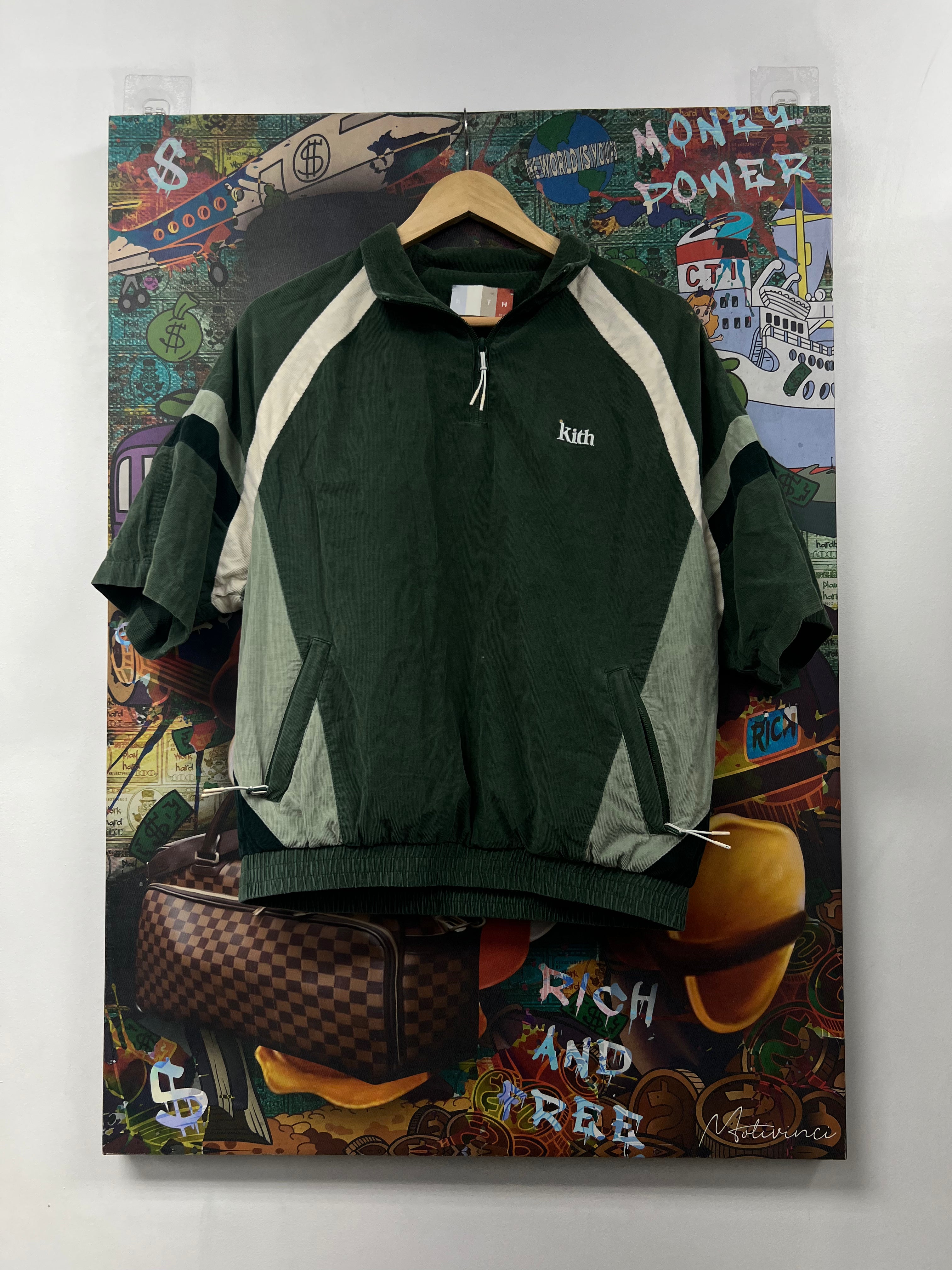 Kith Green White QZ Shirt