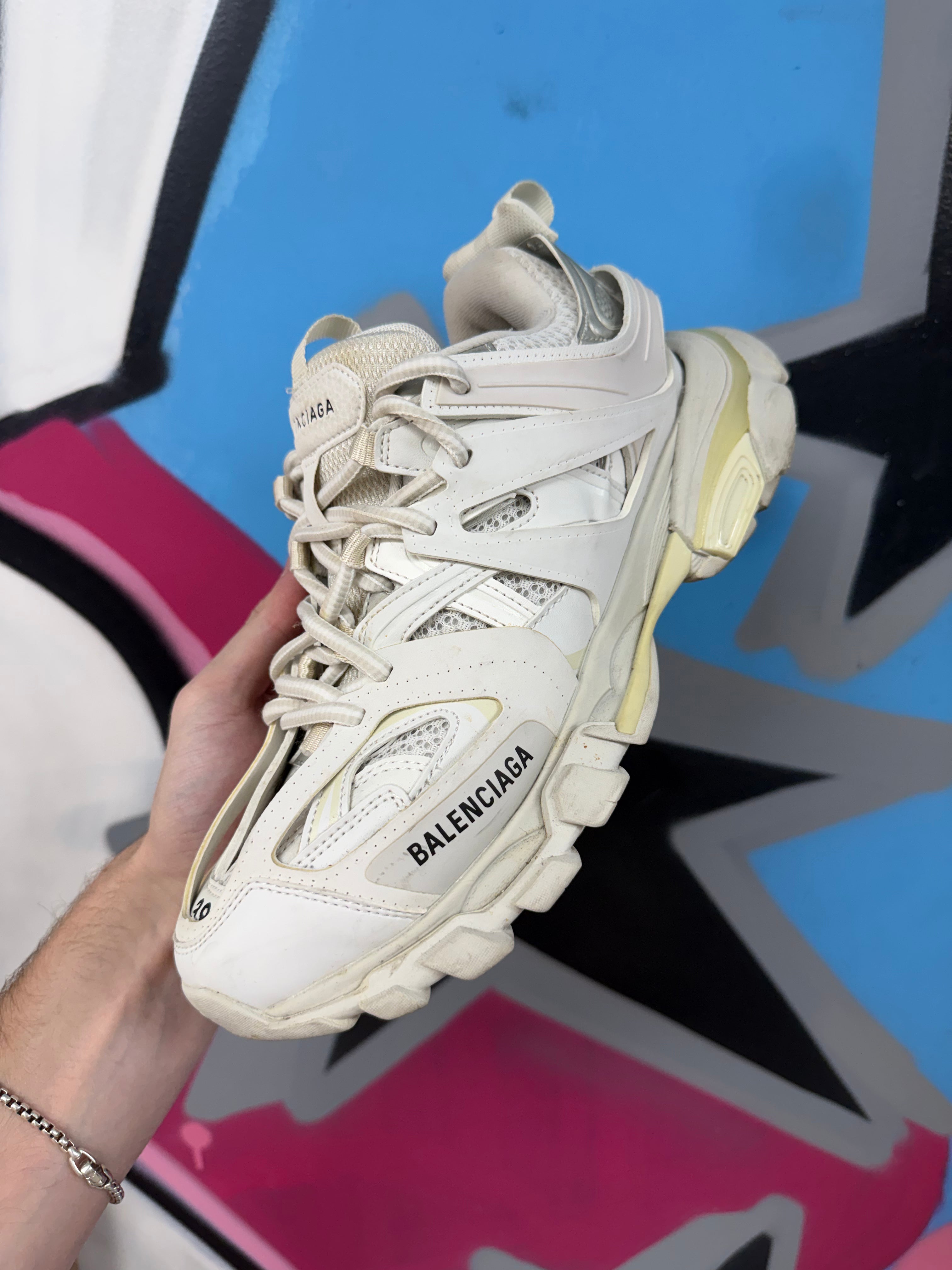 Balenciaga White White Track Sneakers