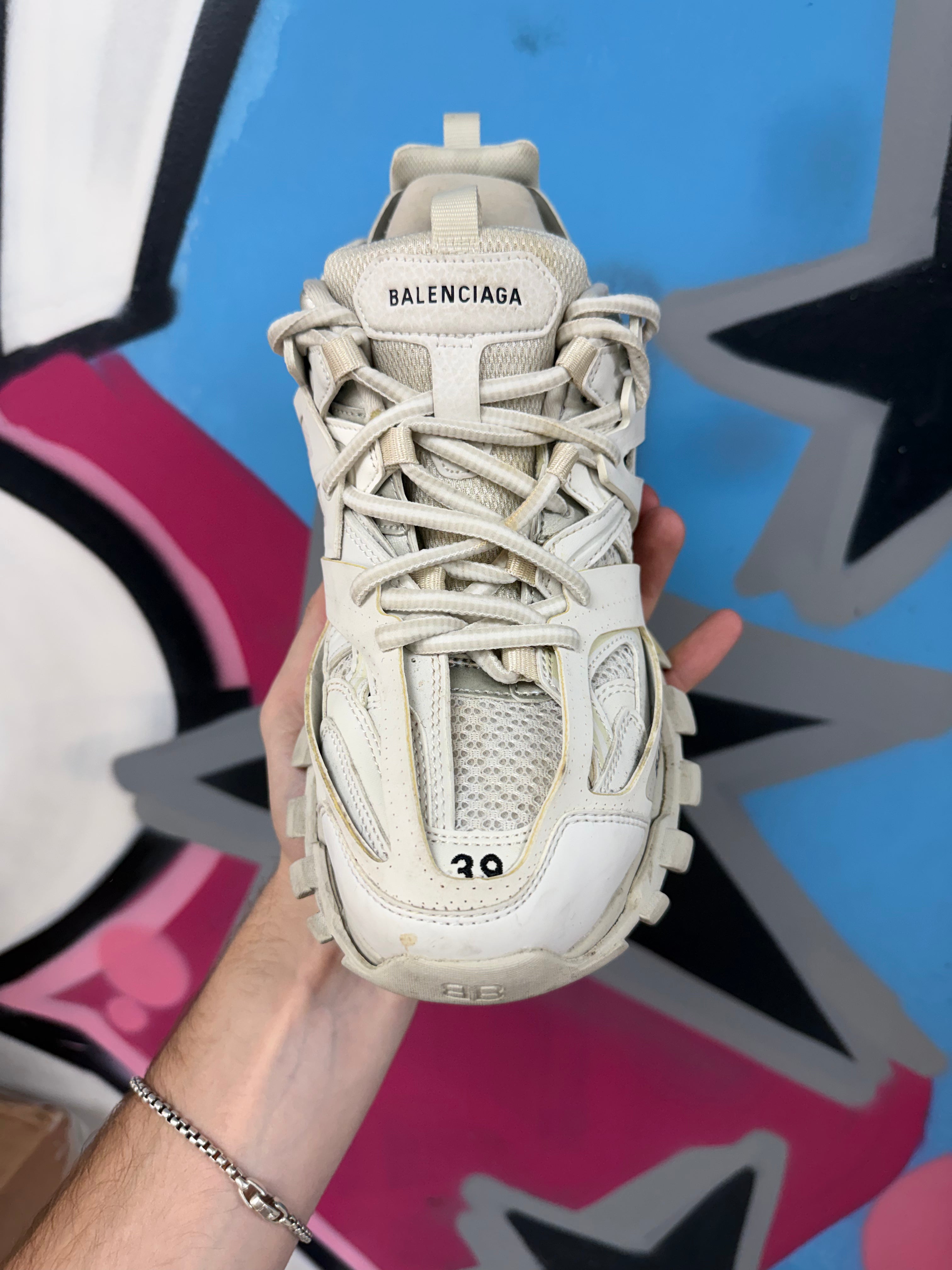 Balenciaga White White Track Sneakers
