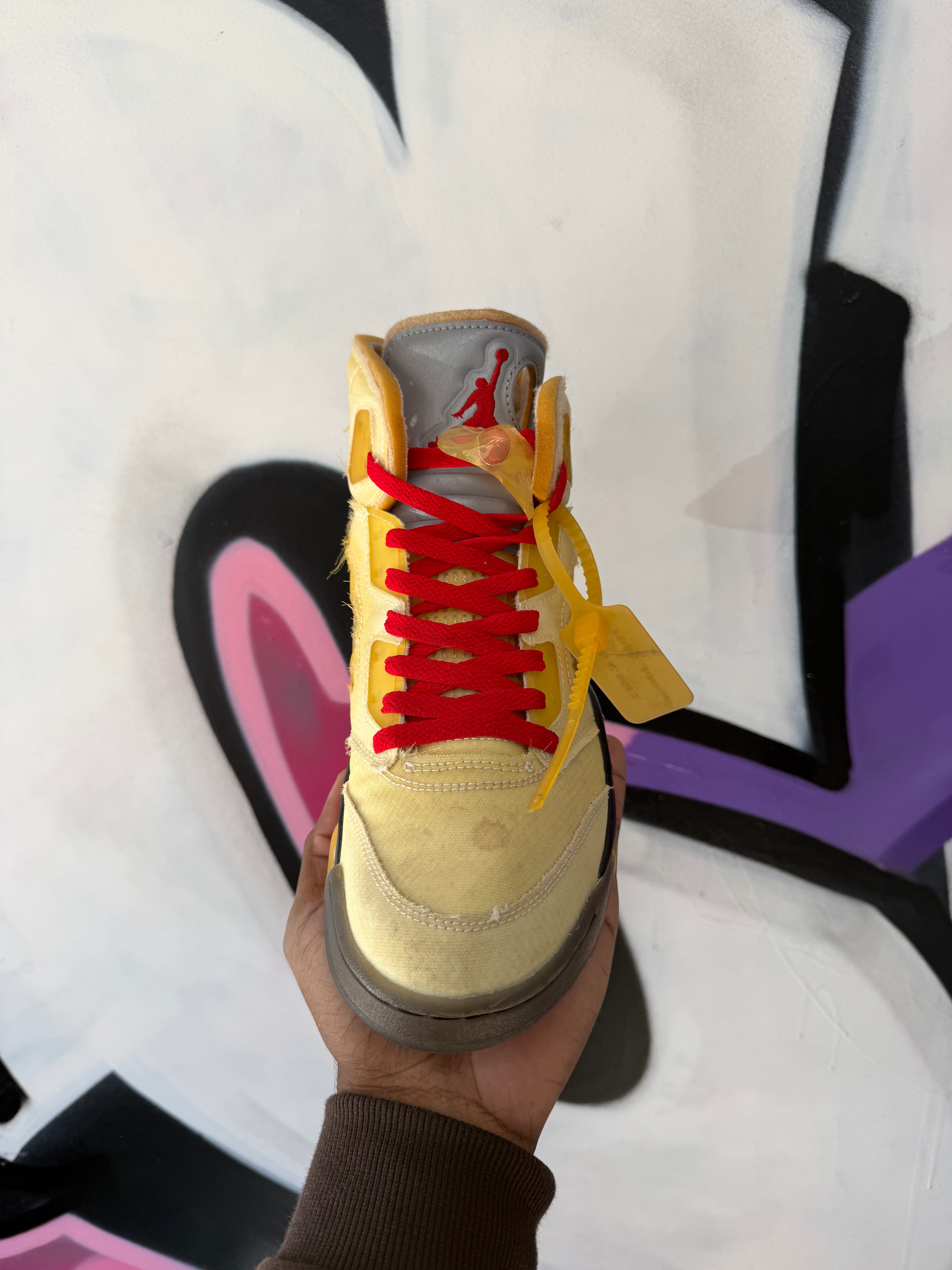 Jordan 5 Off White Sail Sneakers