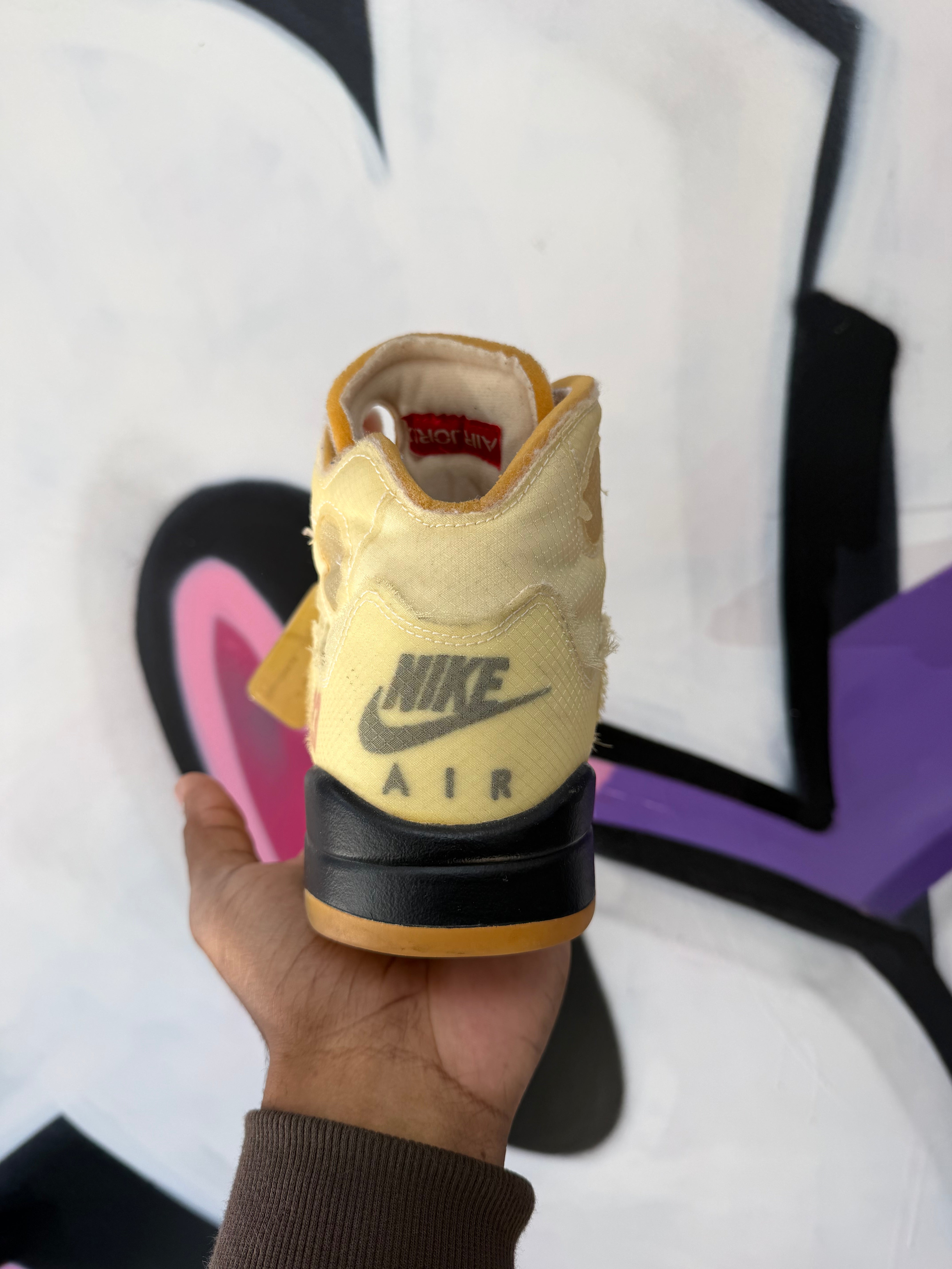 Jordan 5 Off White Sail Sneakers