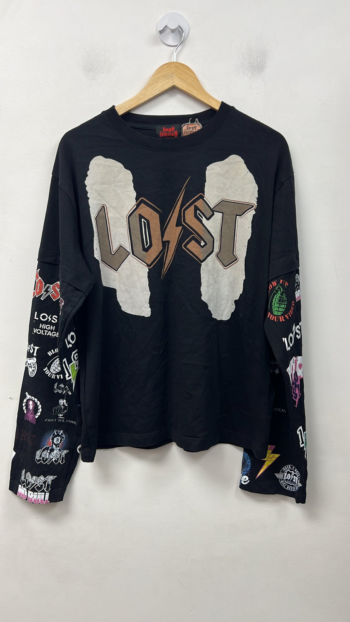 Lost Intricacy Black Logo LS Tee