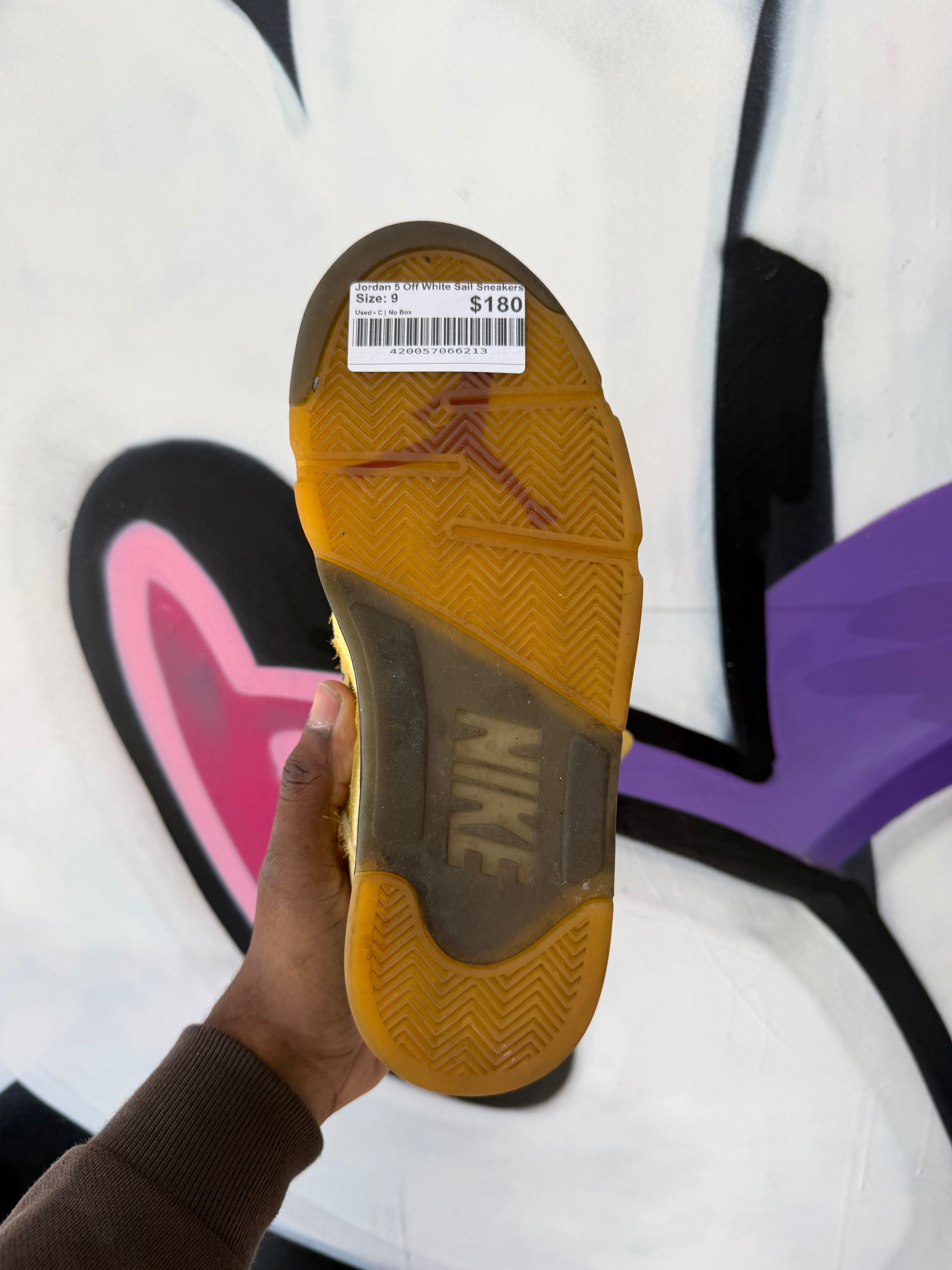 Jordan 5 Off White Sail Sneakers