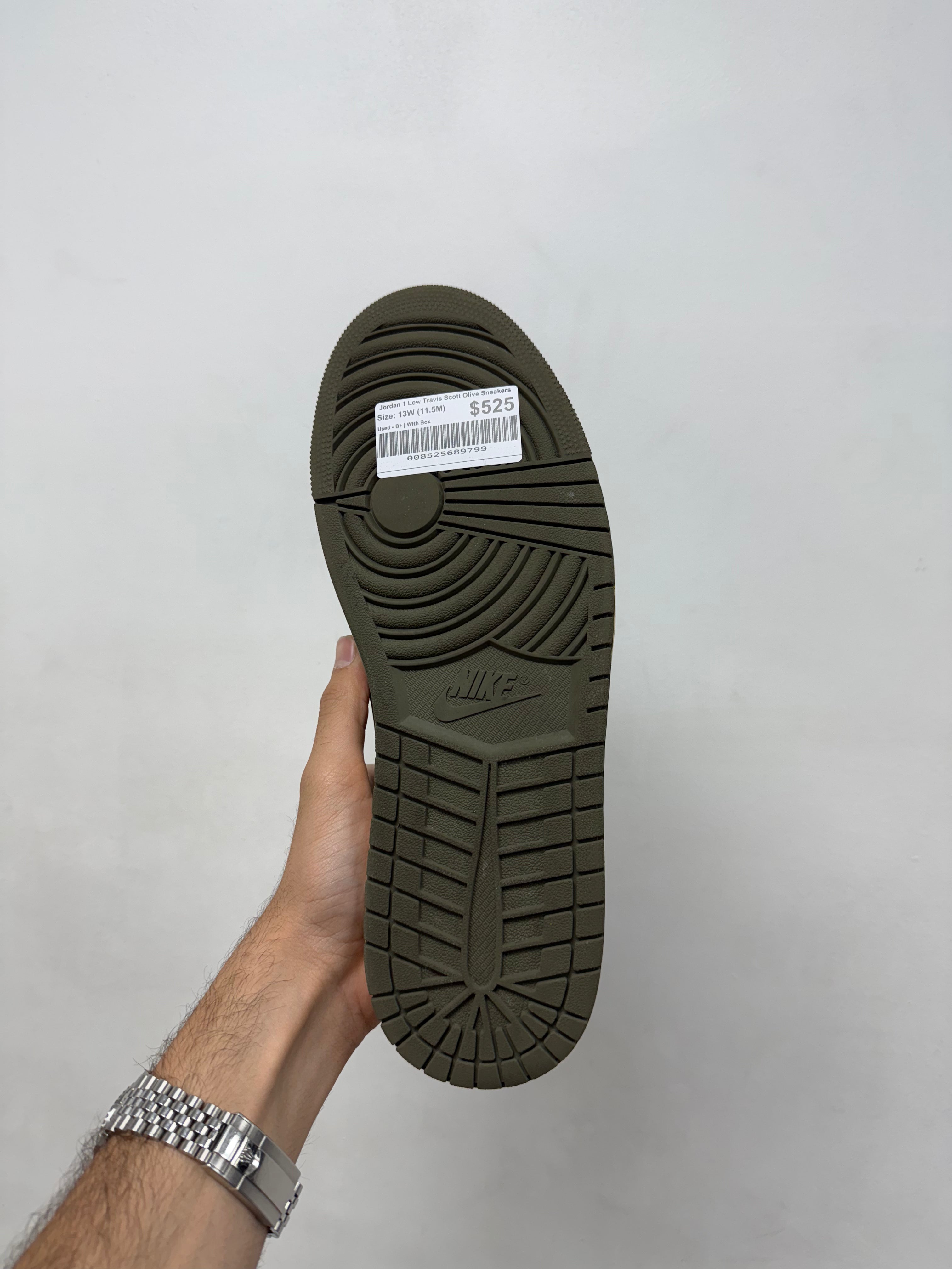 Jordan 1 Low Travis Scott Olive Sneakers